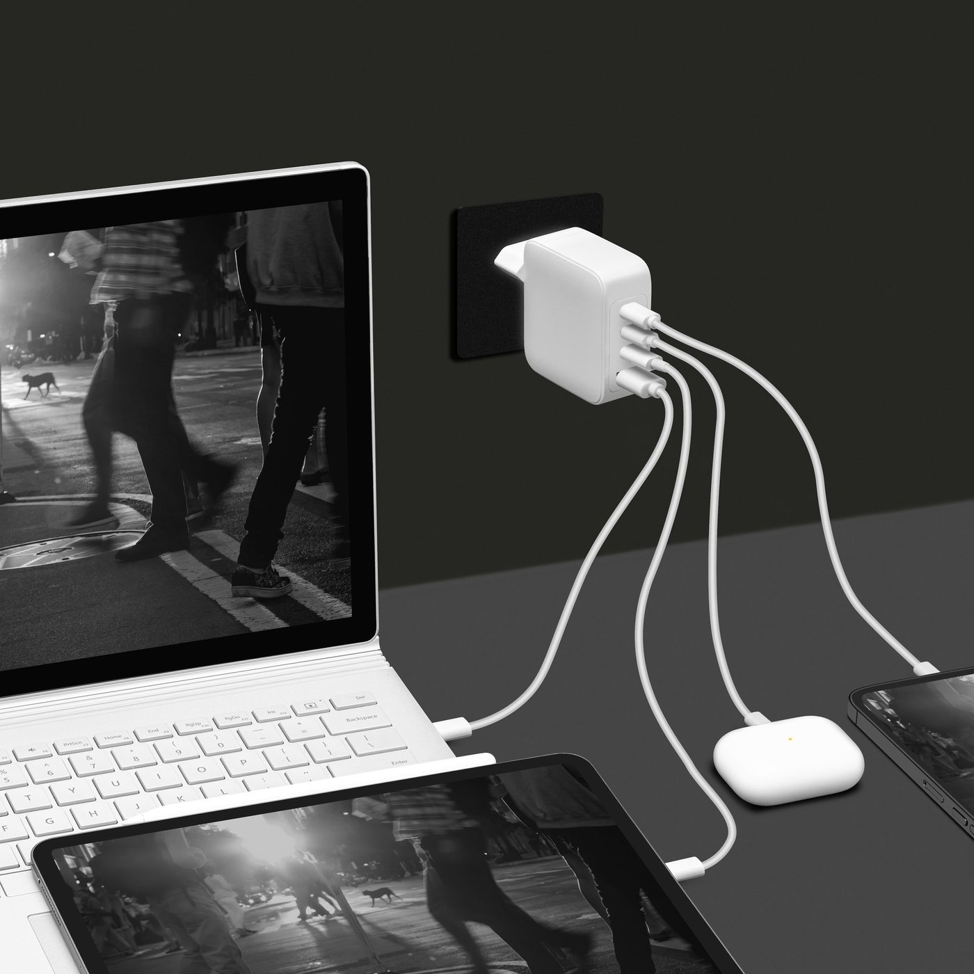 Linocell Premium GaN multiladdare PD 3.1 140 W Vit