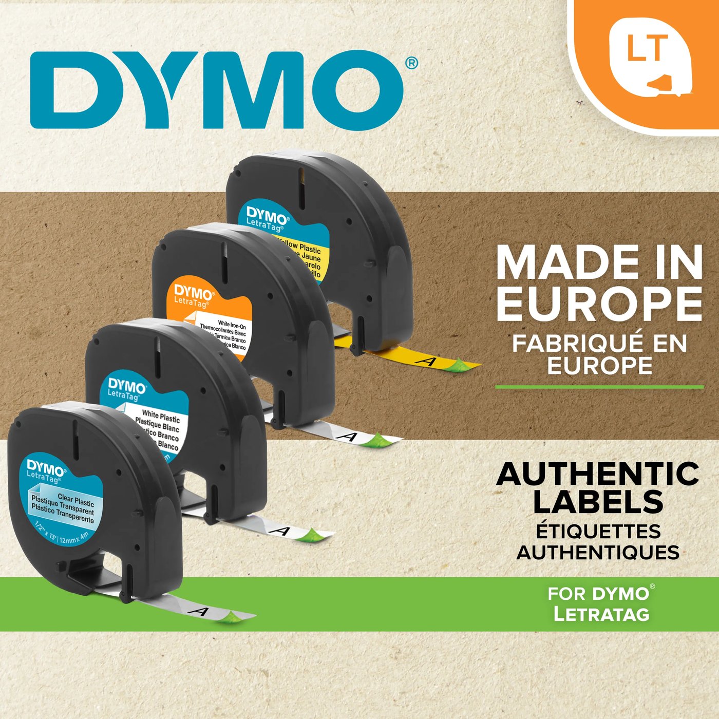Dymo Letratag Märktejp av tyg