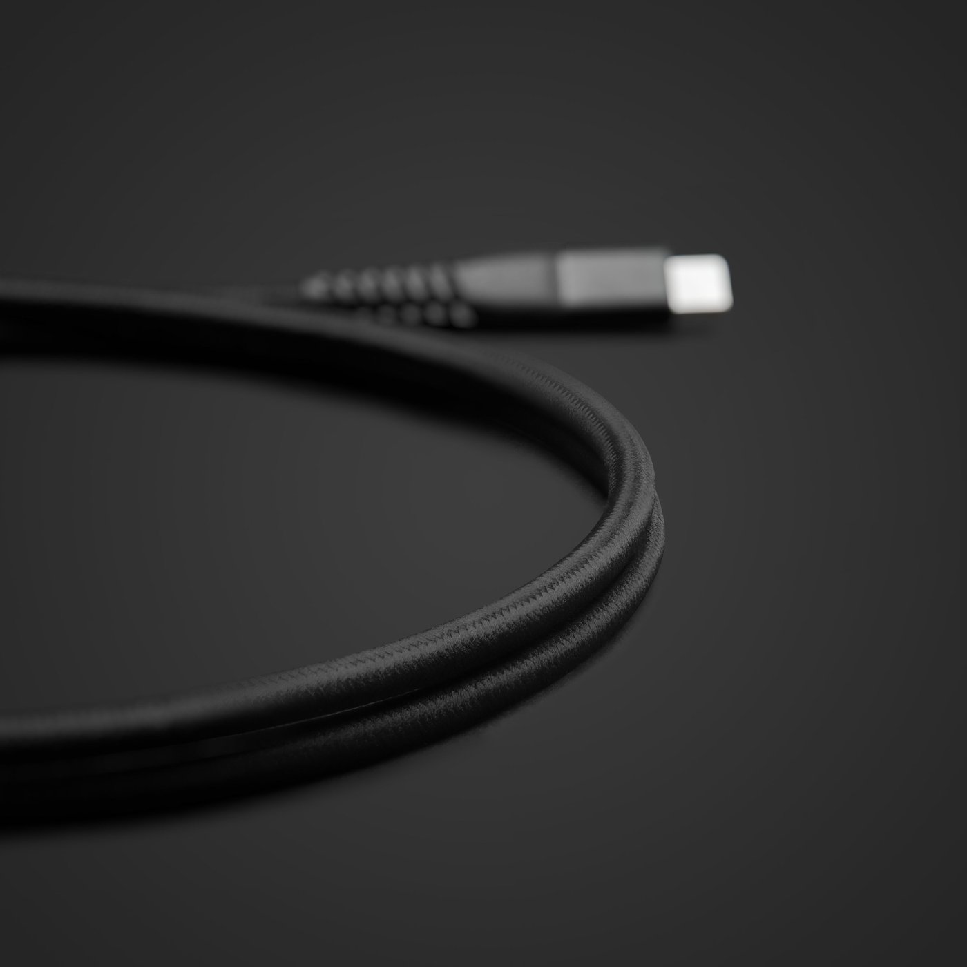 Linocell Premium Kevlar USB-C 3.2-kabel - Svart 1 m