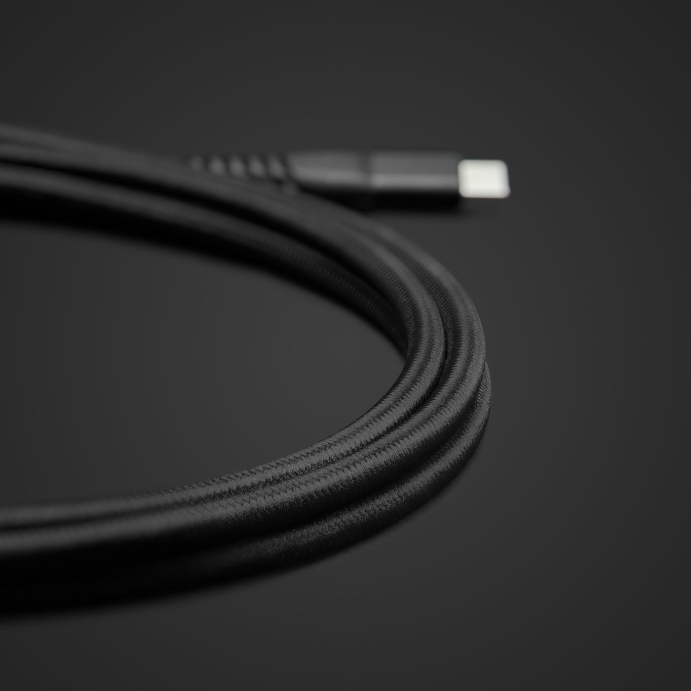 Linocell Premium Kevlar USB-C 3.2-kabel Svart 2 m