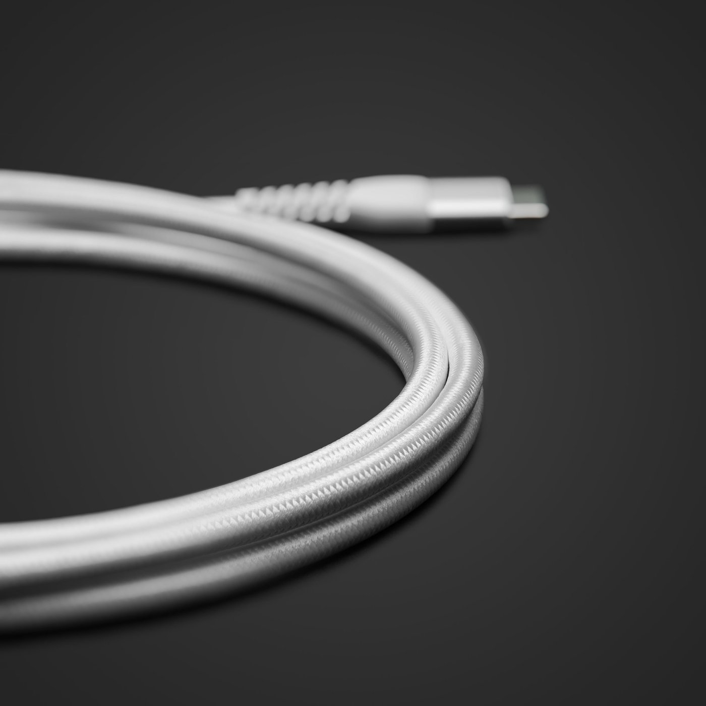 Linocell Premium Kevlar USB-C 3.2-kabel - Hvit 2 m