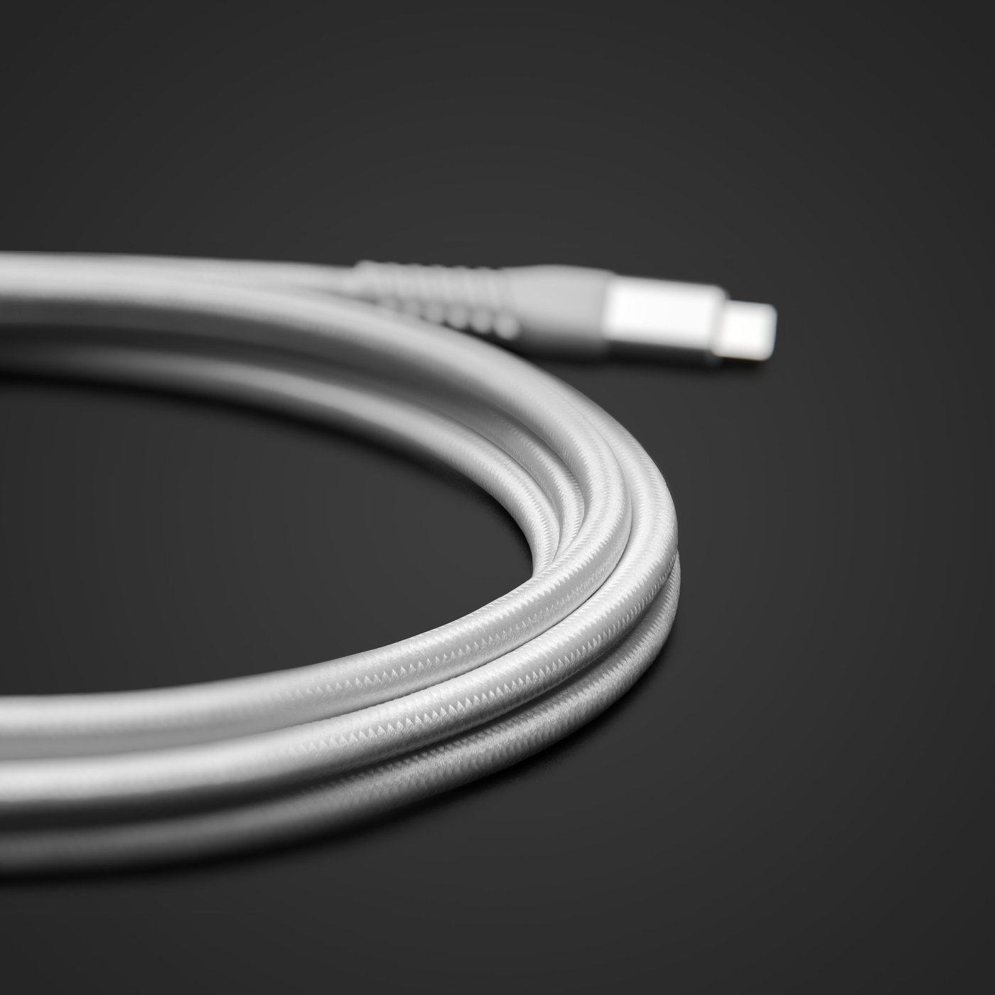 Linocell Premium Kevlar USB-C 3.2-kabel - Hvit 3 m