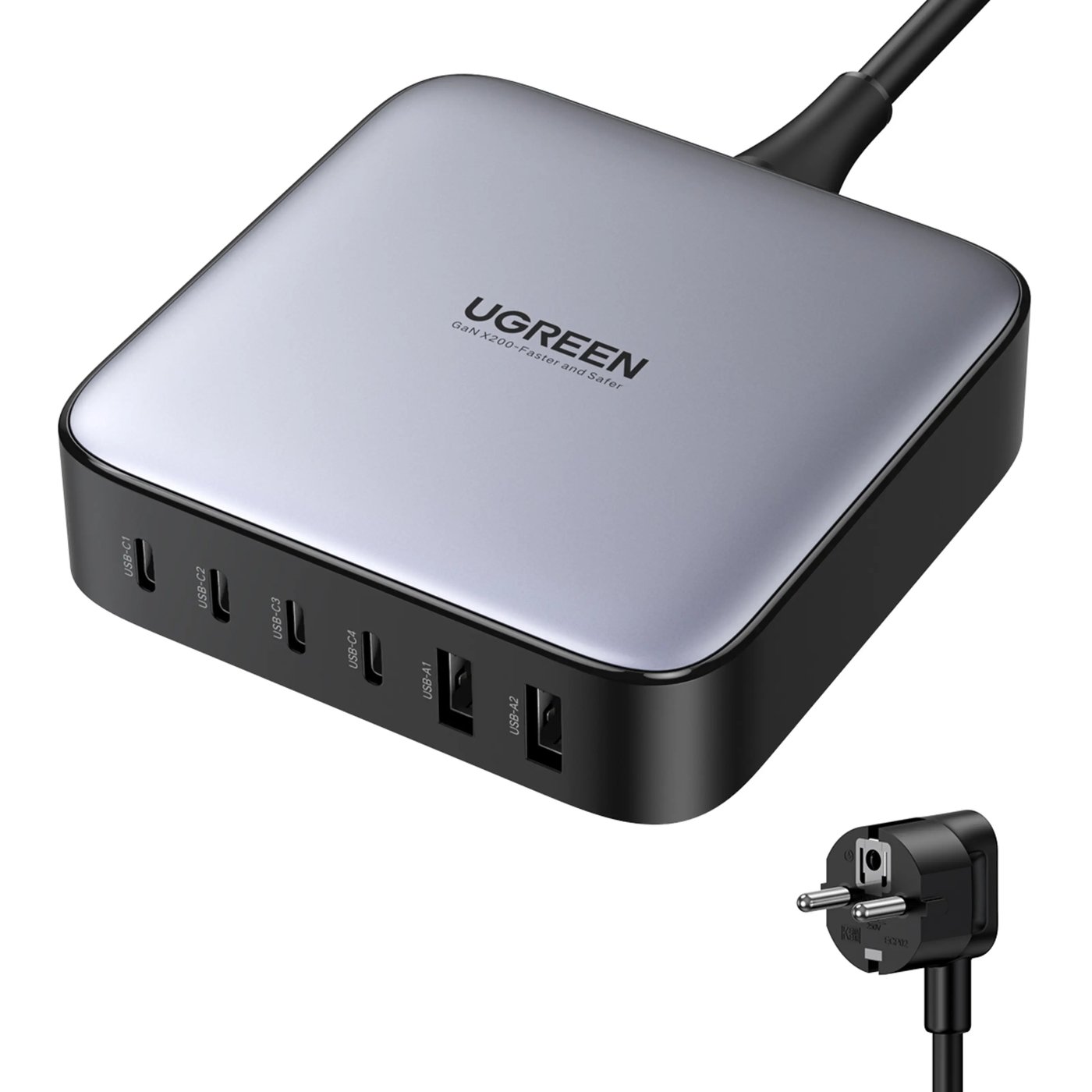 Ugreen Kraftfull Multiladdare 6 portar 200 W