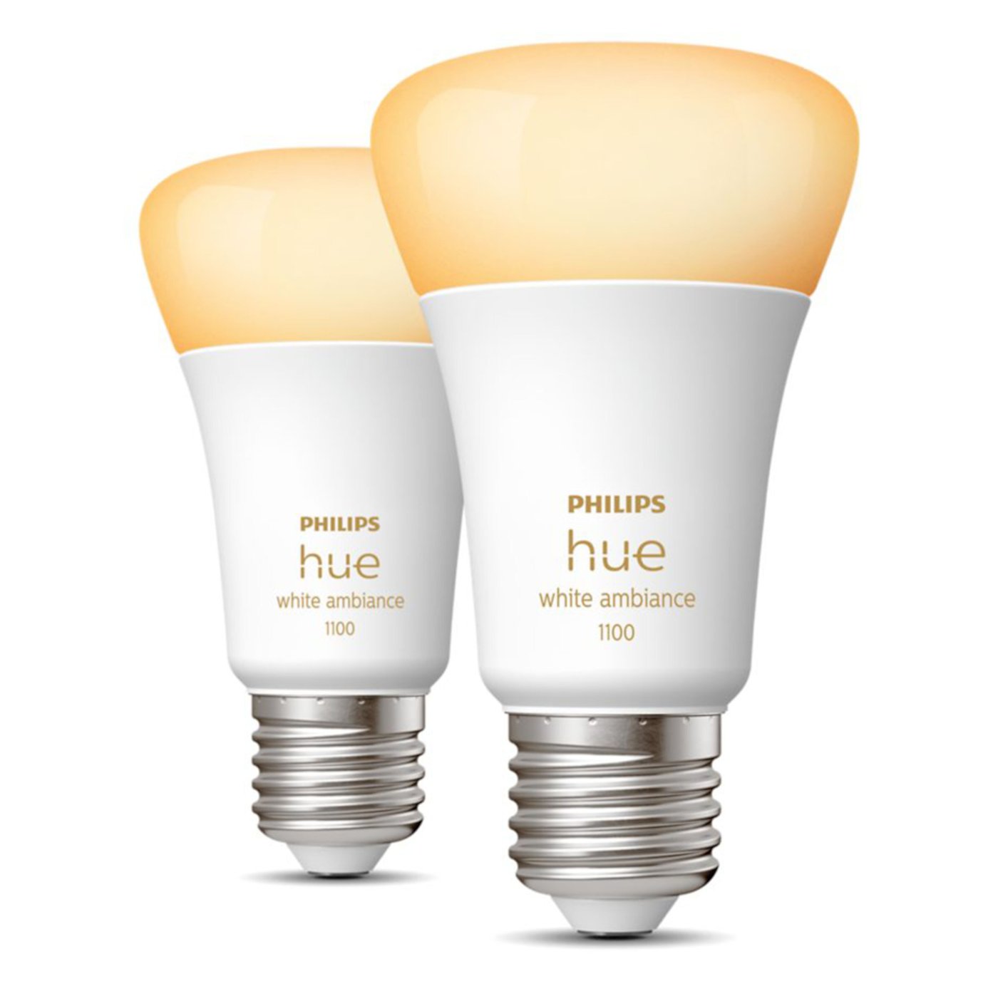 Philips Hue Ambiance Smart LED-pære E27 1100 lm 2-pack