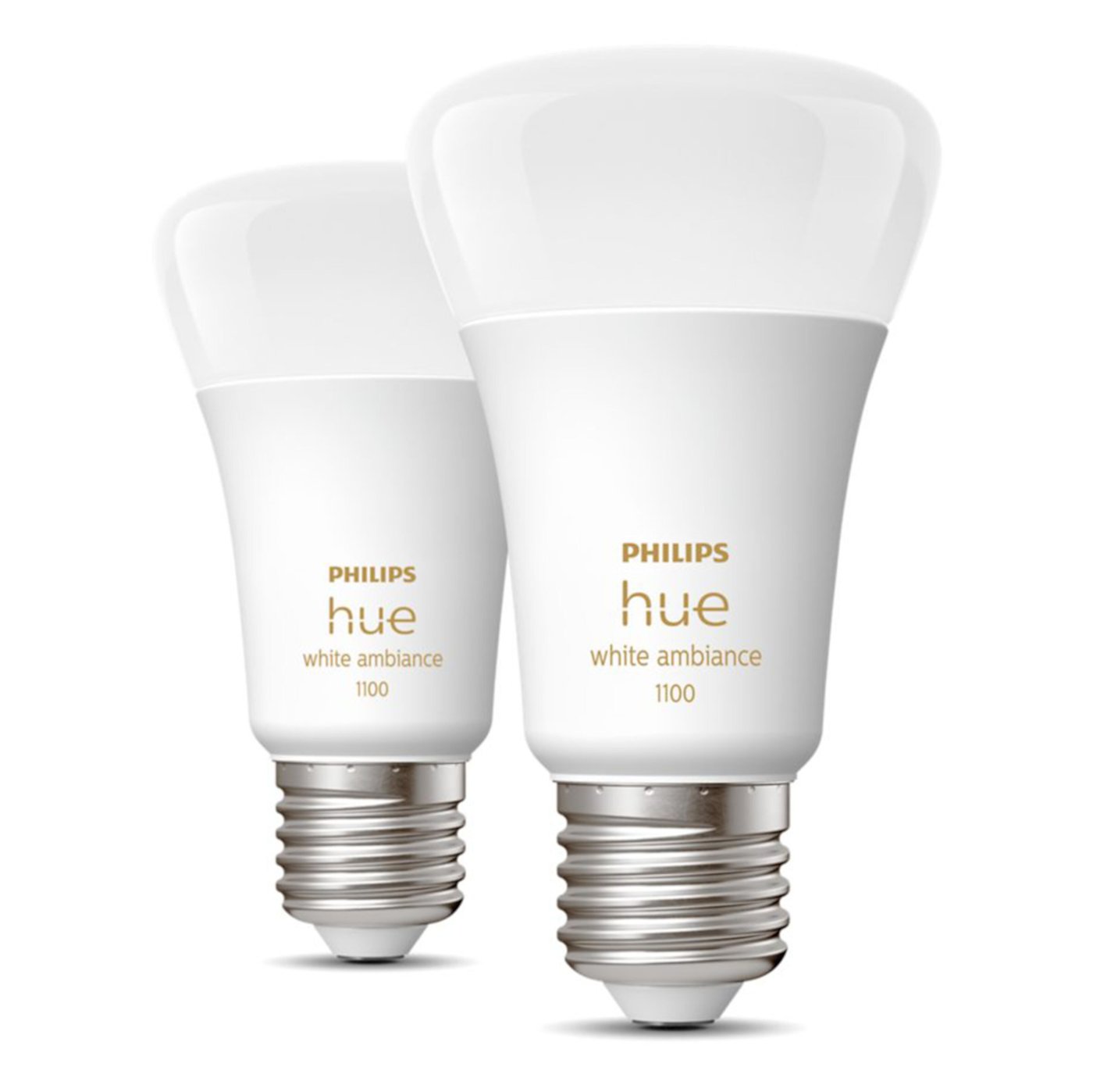 Philips Hue Ambiance Smart LED-pære E27 1100 lm 2-pack