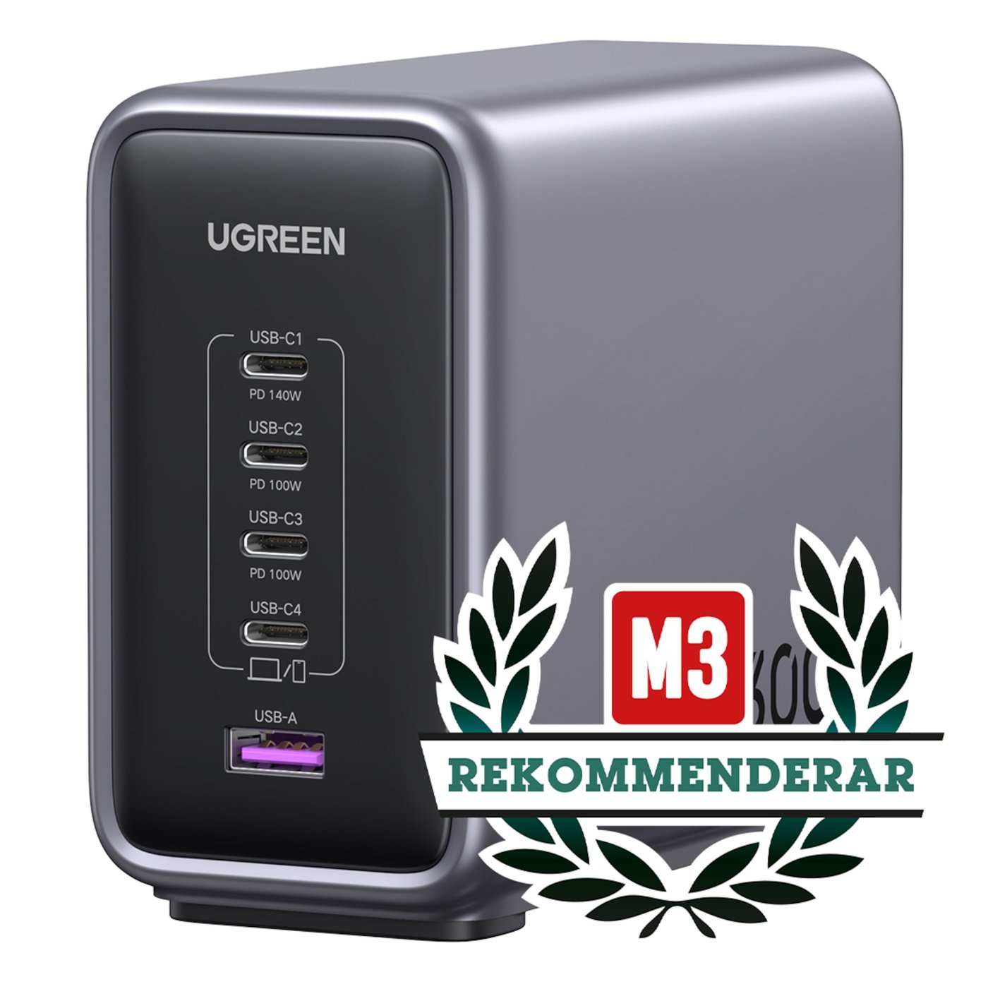 Ugreen Kraftfull Multiladdare 5 portar 300 W