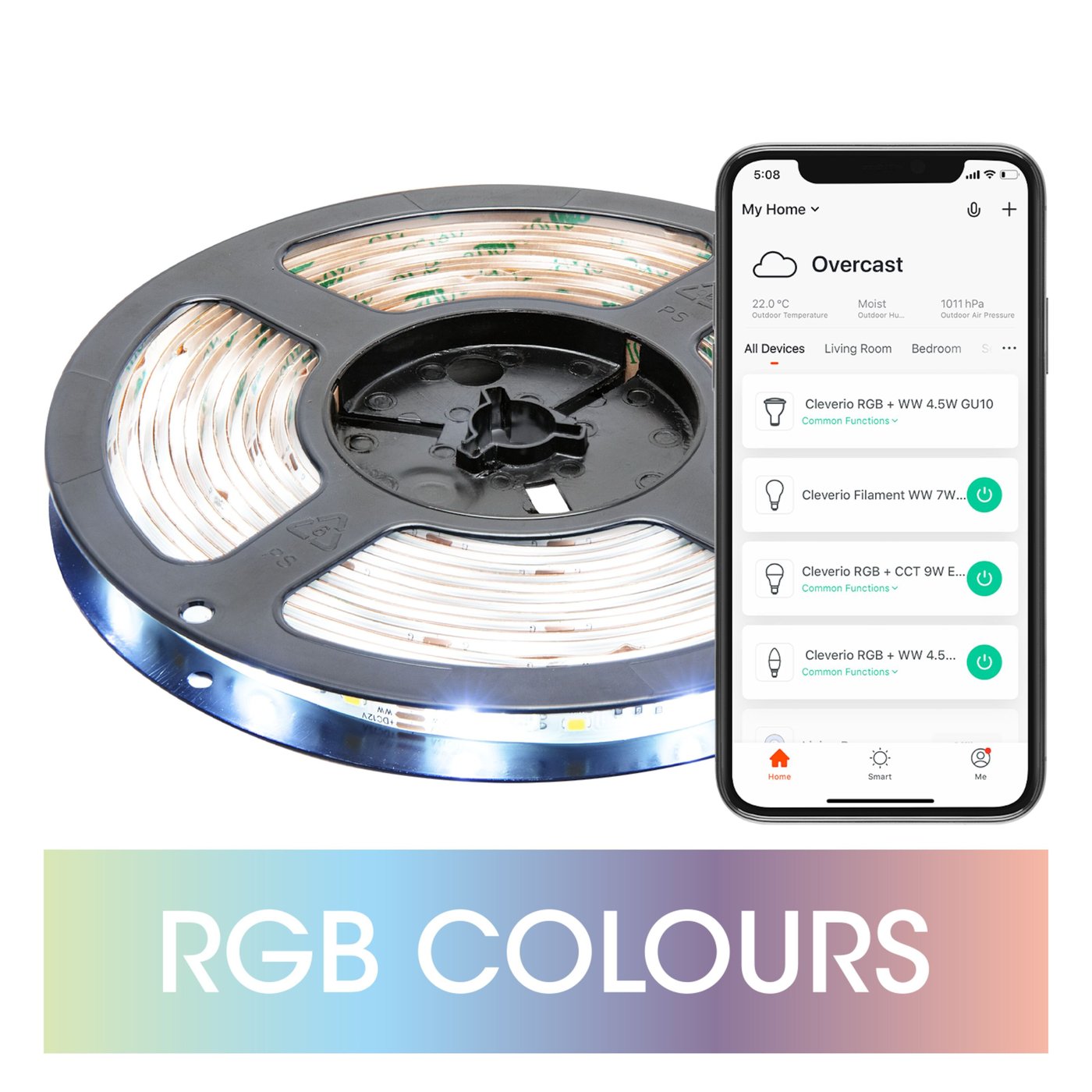 Cleverio Smart LED-list med Wifi 5 m