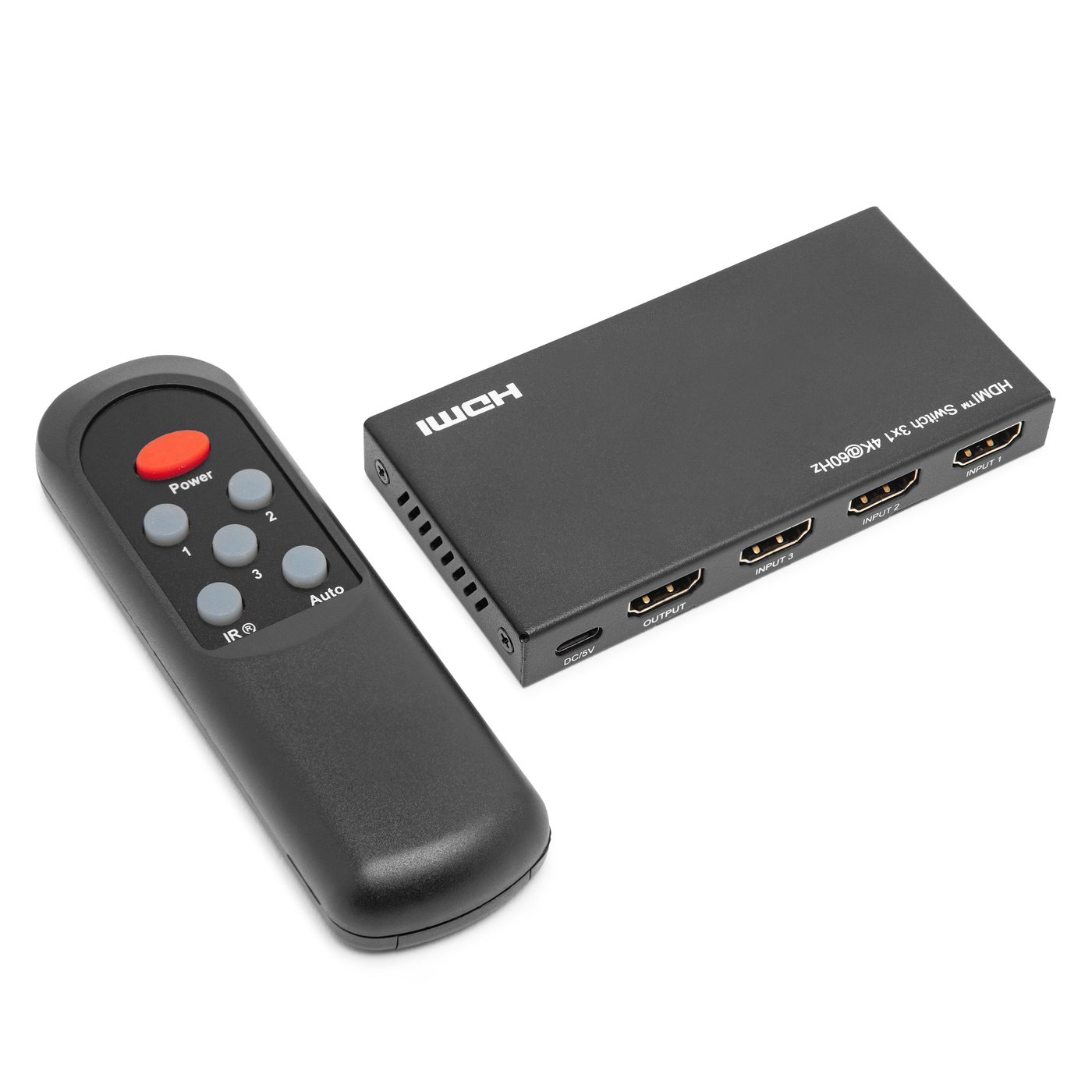 Luxorparts 4K HDMI-switch med fjärrkontroll 3-vägs