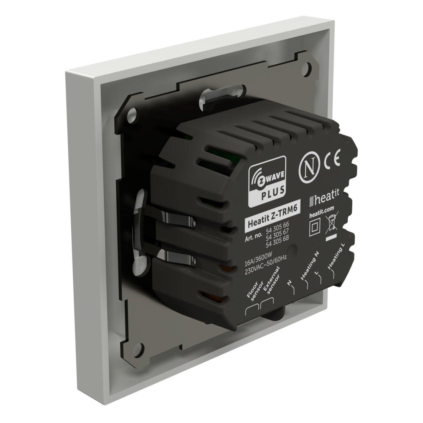 Heatit Z-TRM6 Termostat med Z-wave White