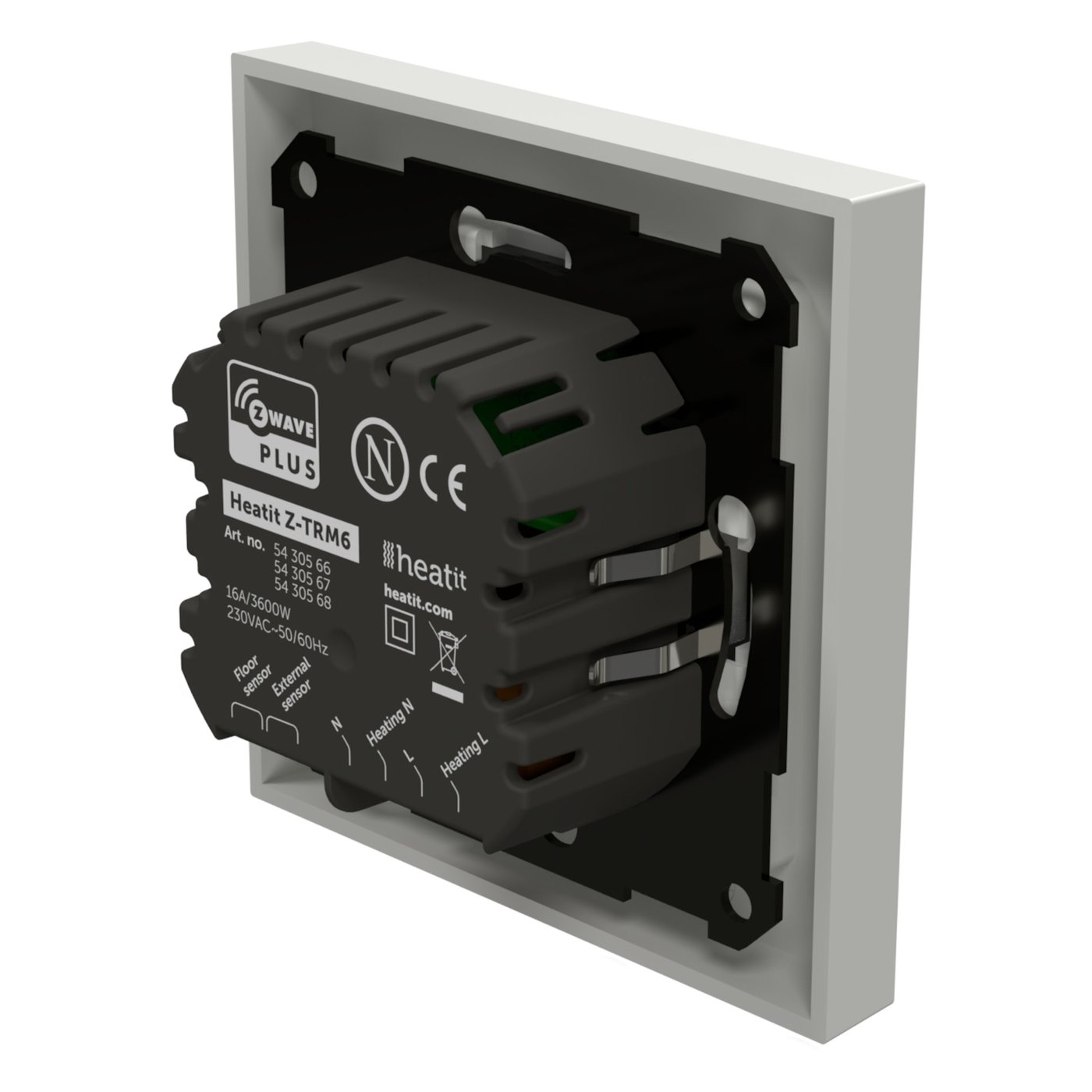 Heatit Z-TRM6 Termostat med Z-wave White