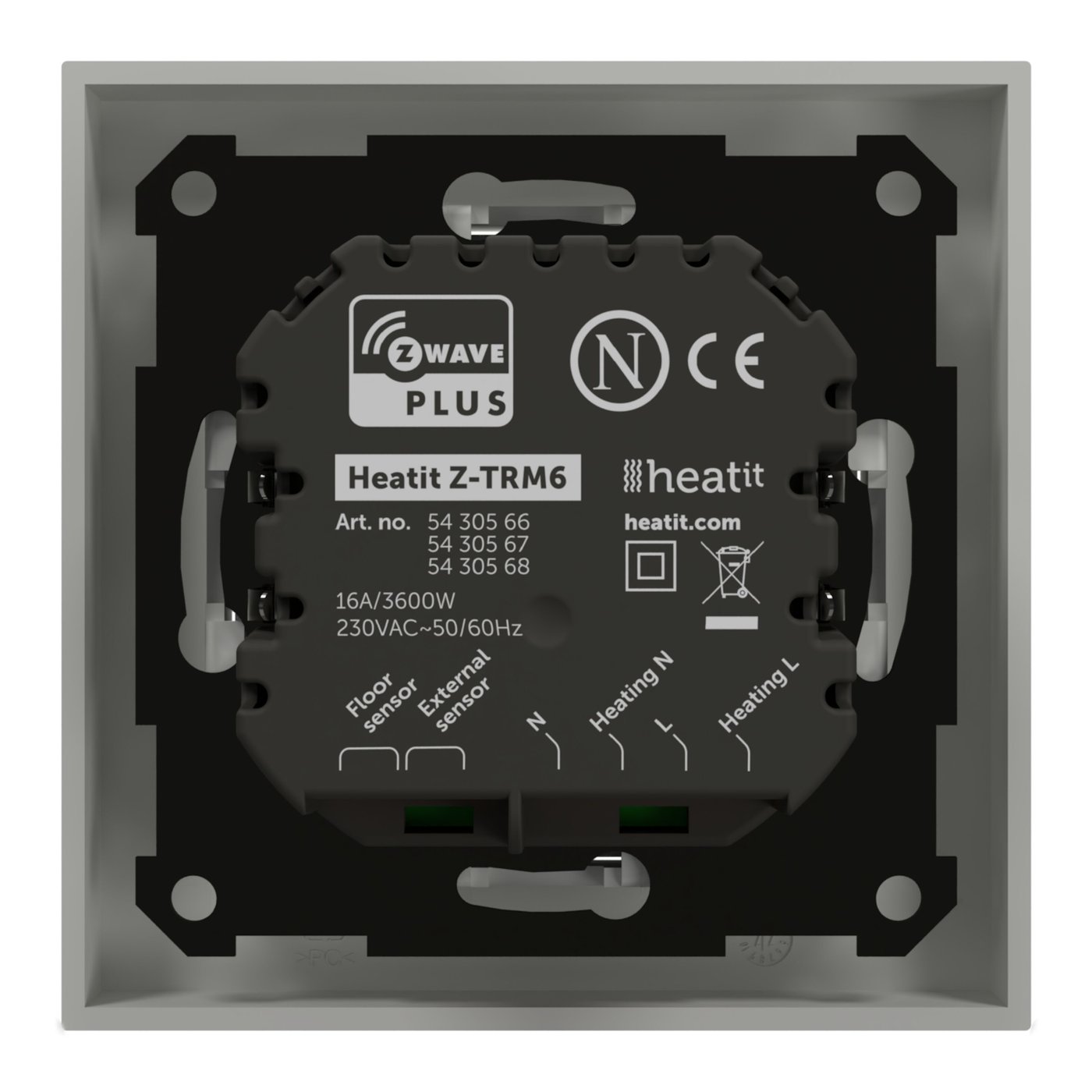 Heatit Z-TRM6 Termostat med Z-wave White