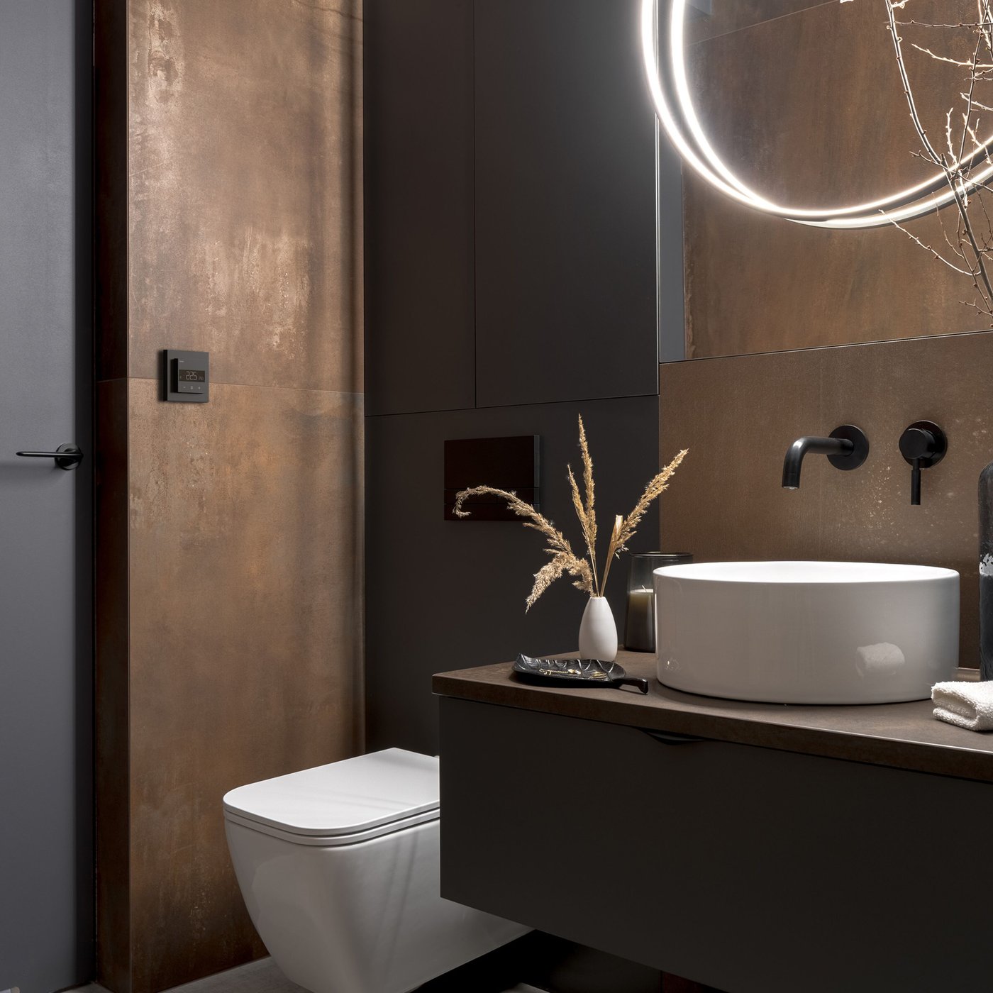 Heatit Z-TRM6 Termostat med Z-wave Black