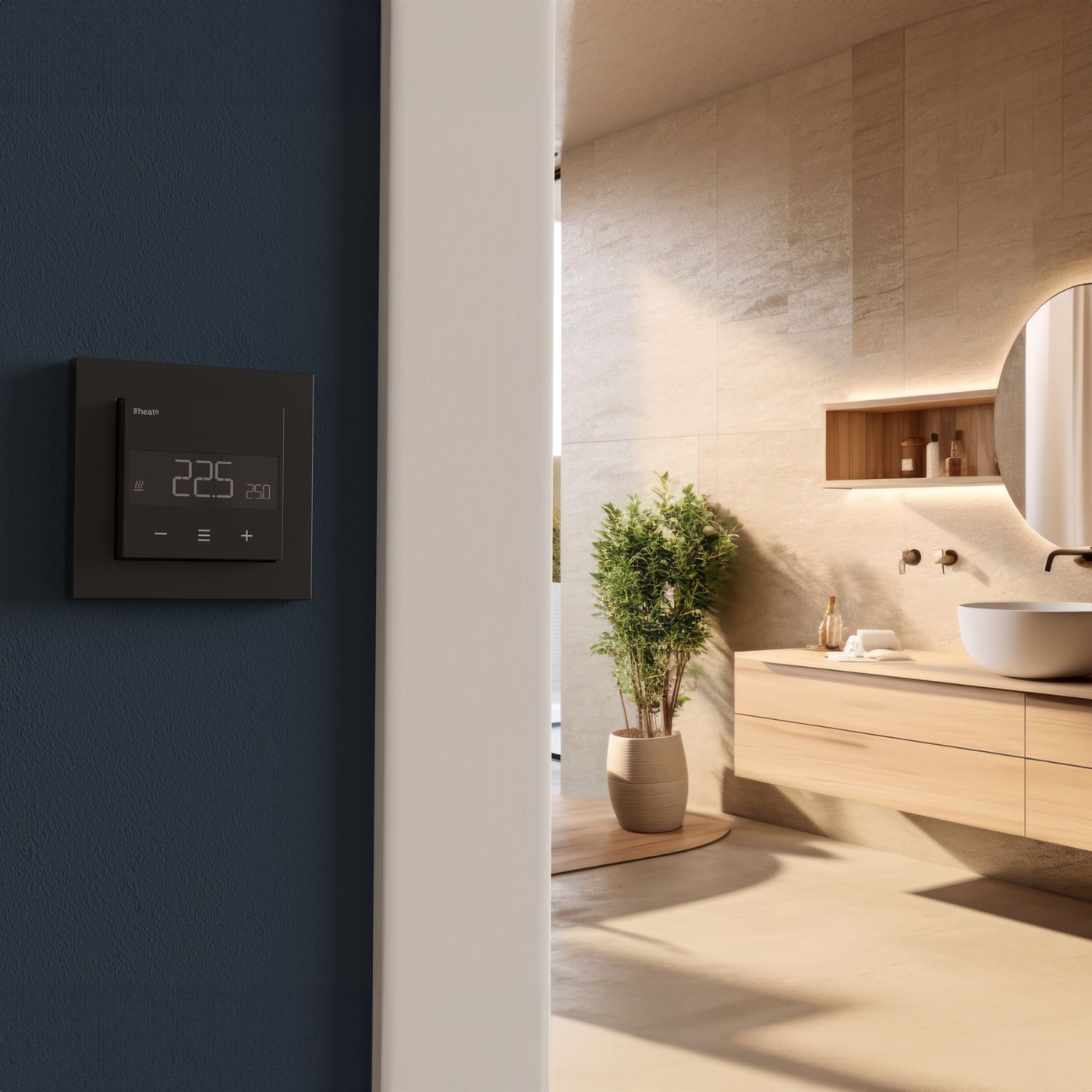 Heatit Z-TRM6 Termostat med Z-wave Black