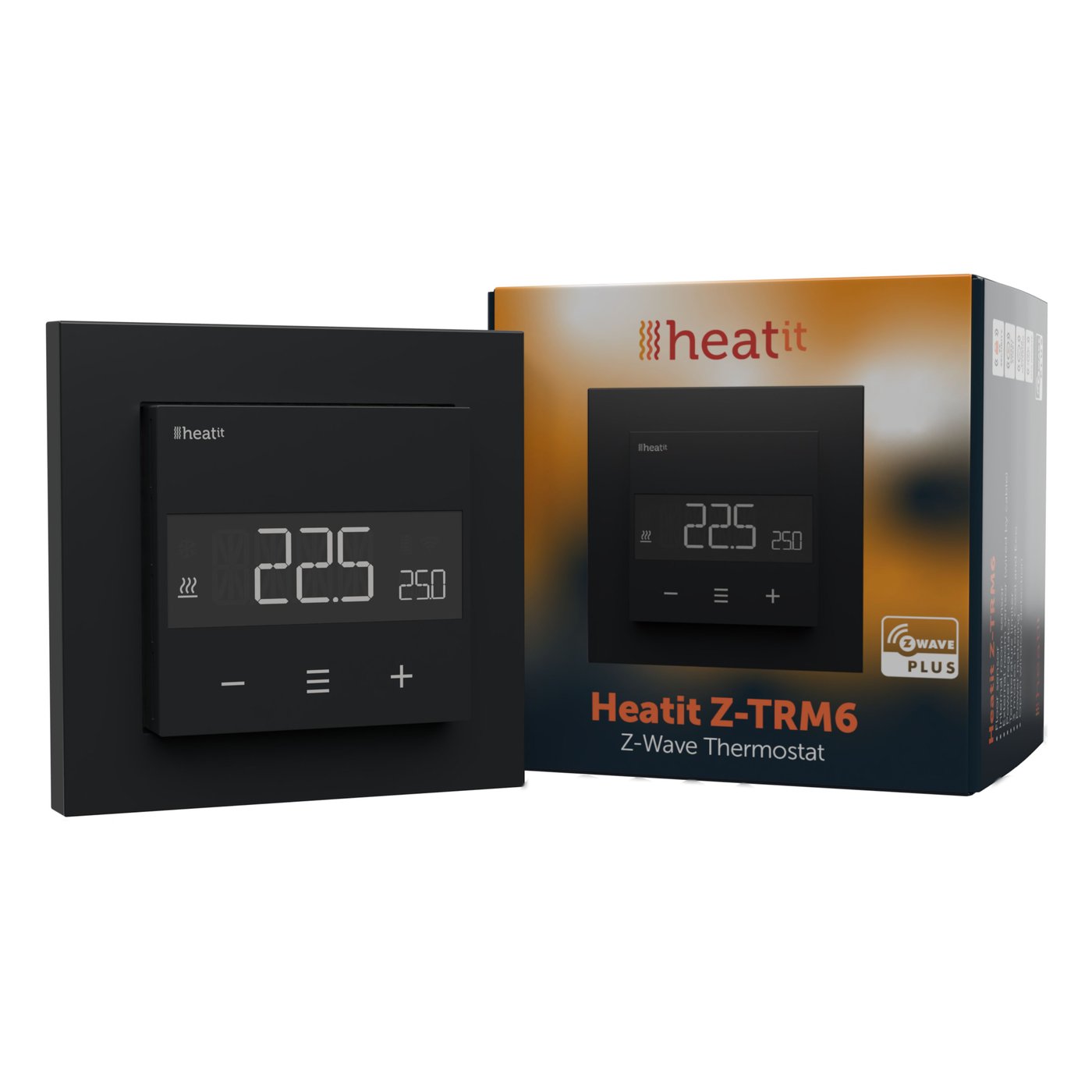 Heatit Z-TRM6 Termostat med Z-wave Black