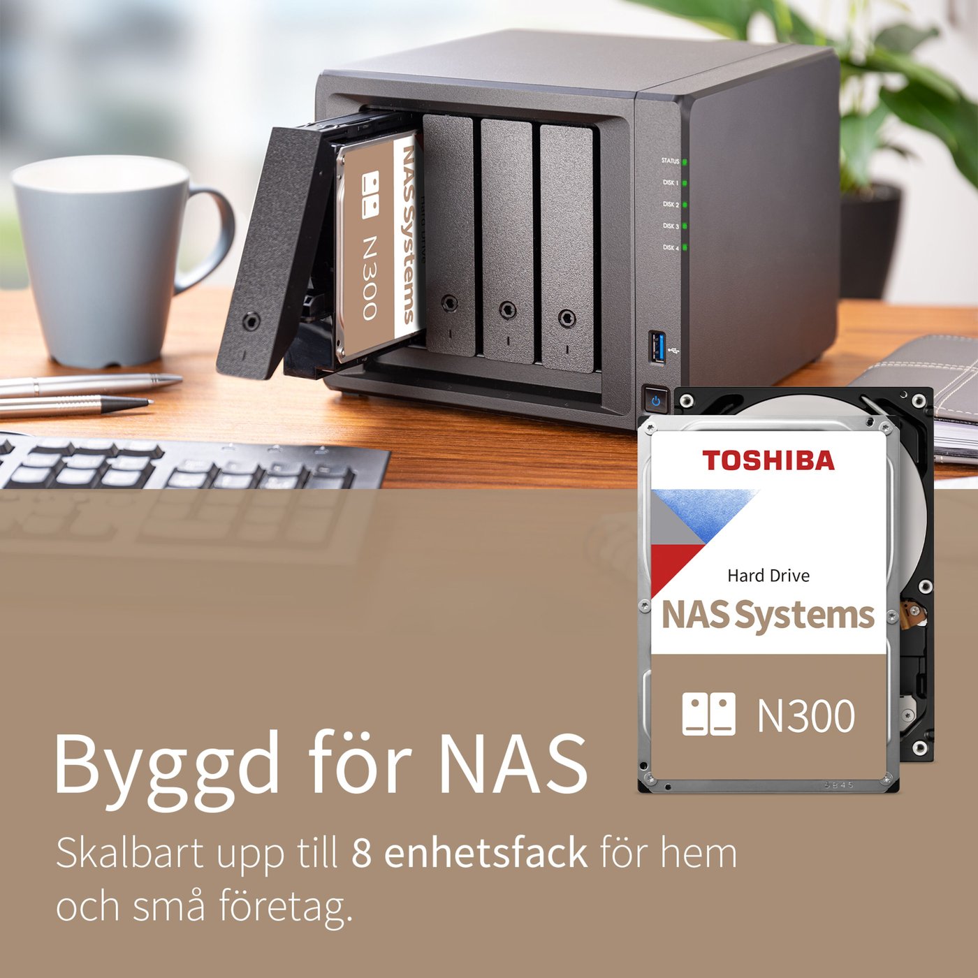 Toshiba N300 Hårddisk för NAS 3,5" 8 TB