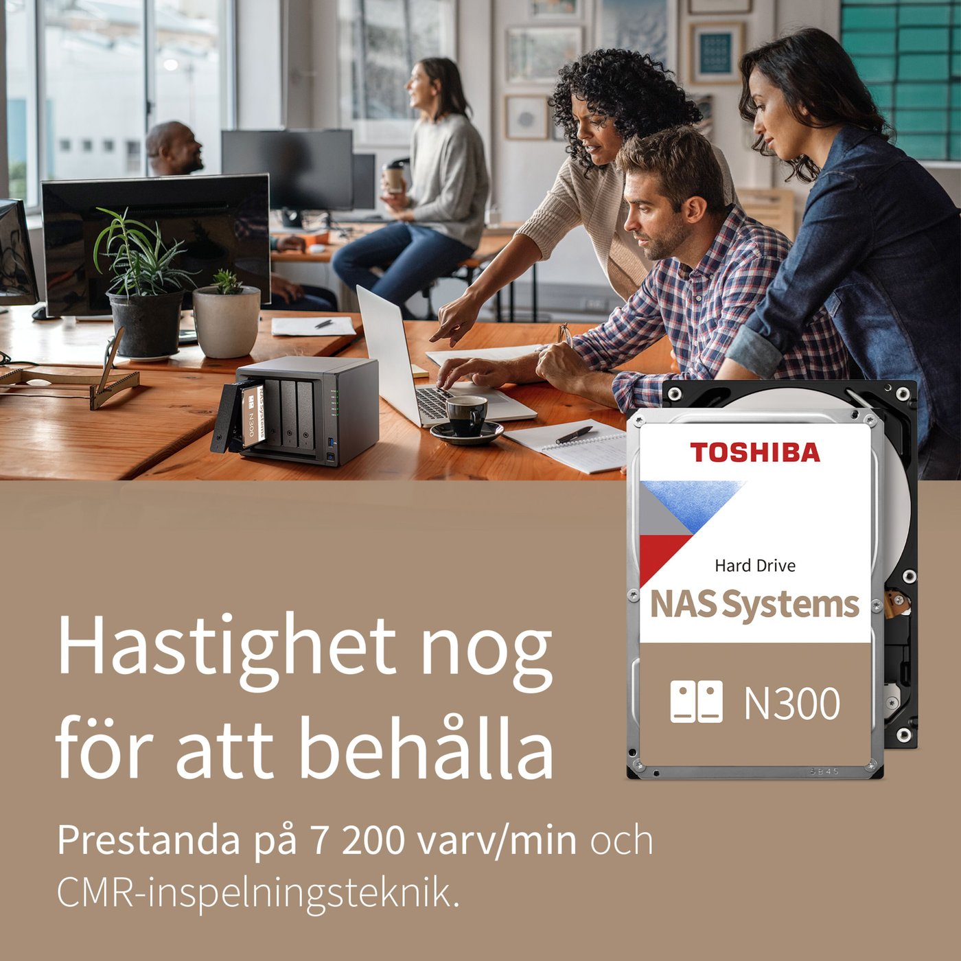 Toshiba N300 Hårddisk för NAS 3,5" 8 TB