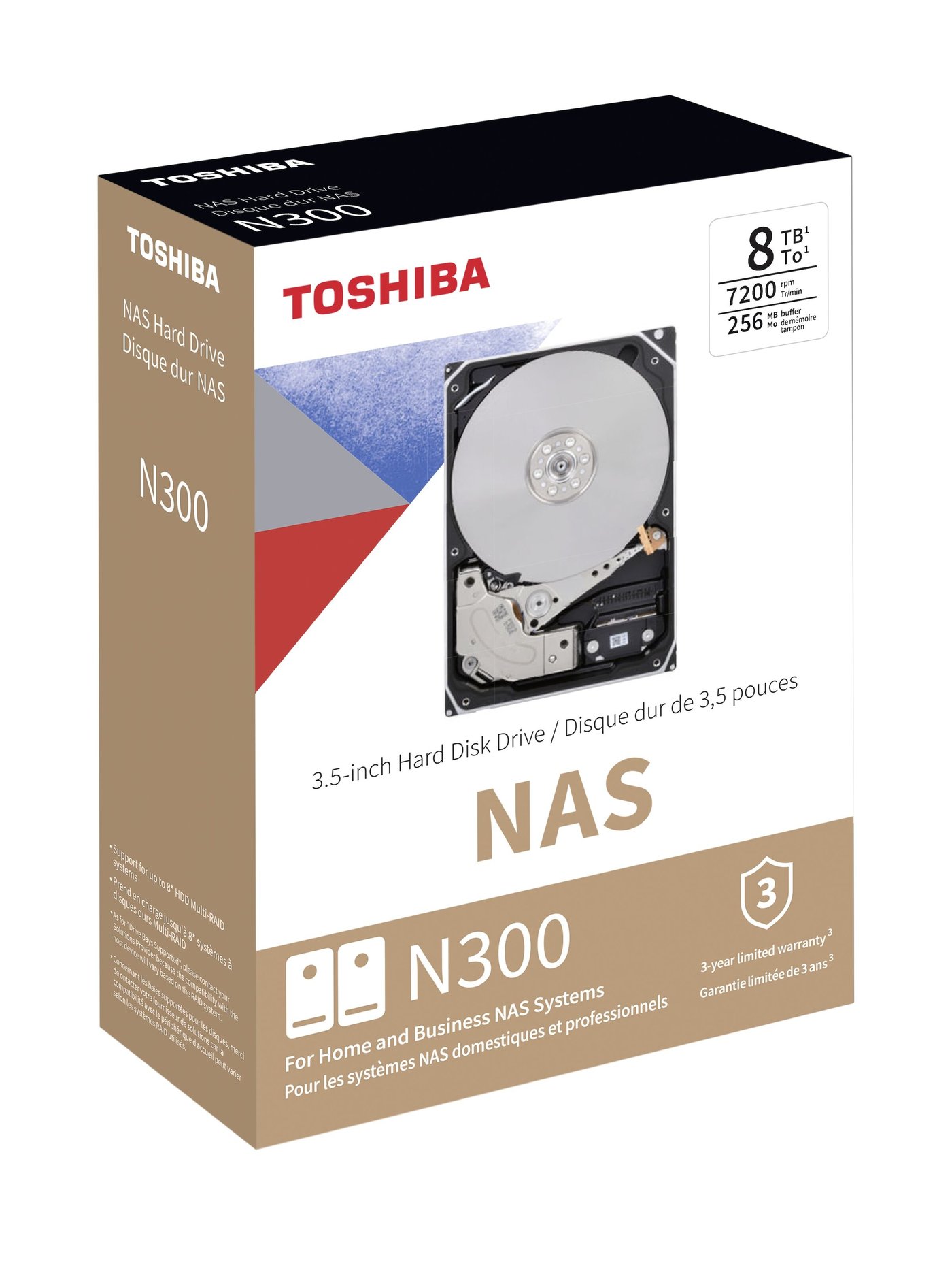Toshiba N300 Hårddisk för NAS 3,5" 8 TB