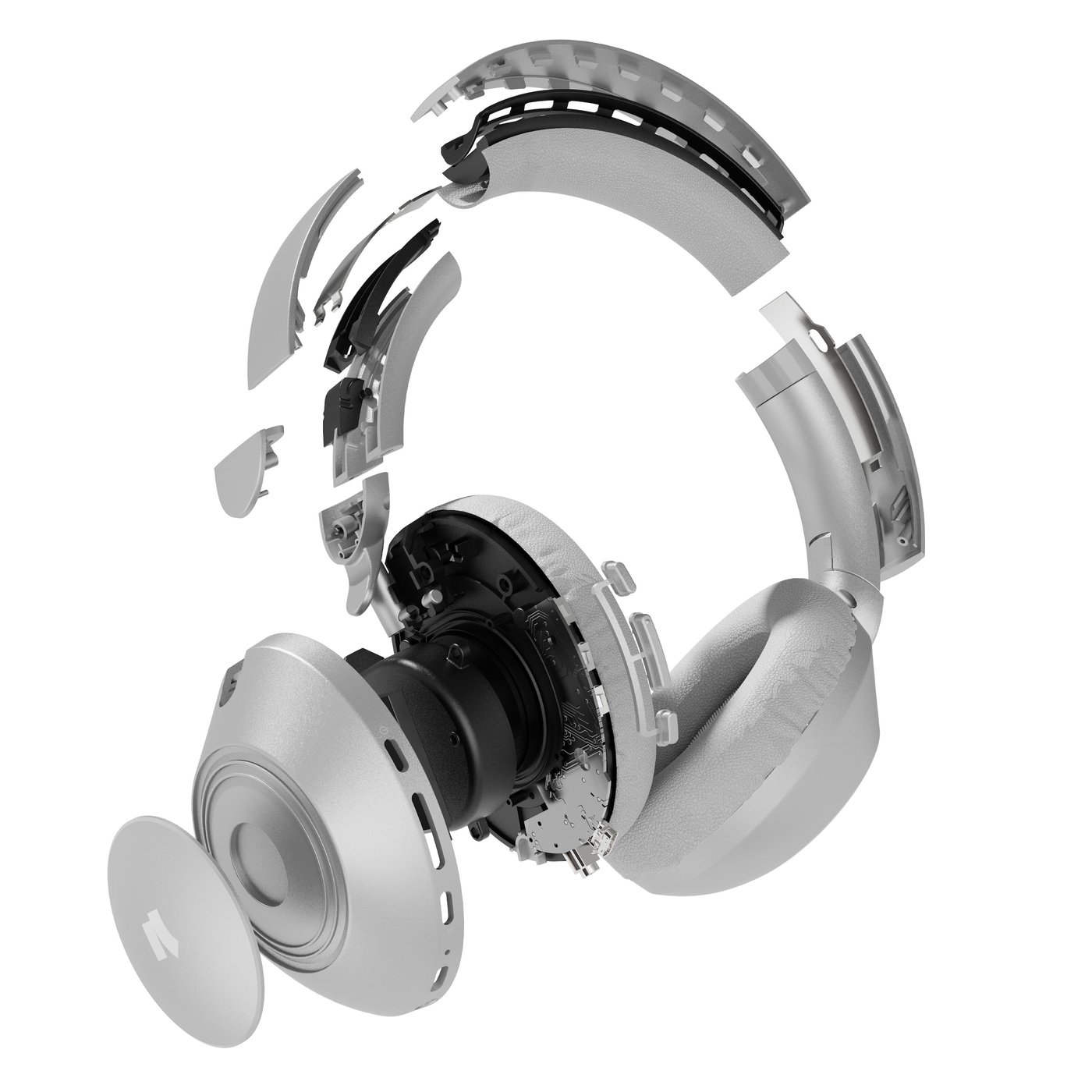 Nomadelic Wireless ANC Headphones Solo 201 Sølv