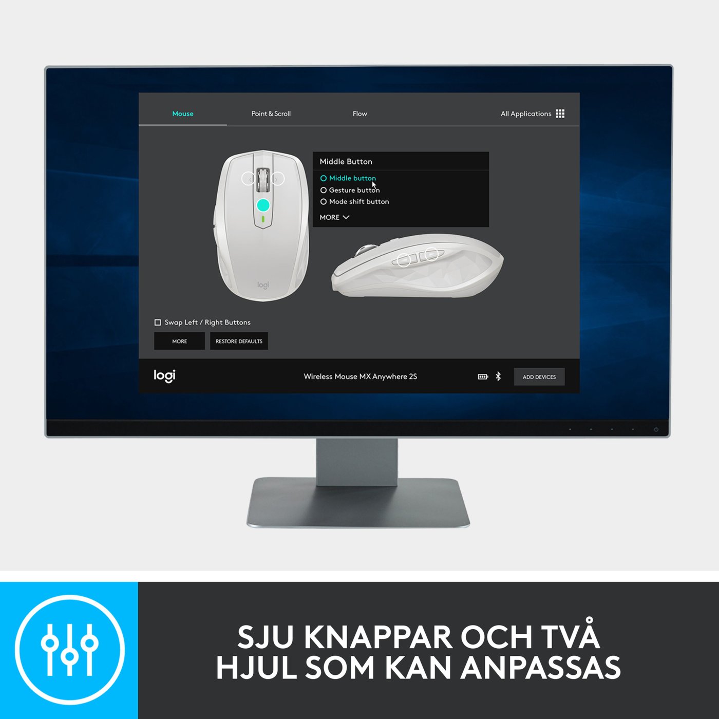 Logitech MX Anywhere 2s Trådlös datormus