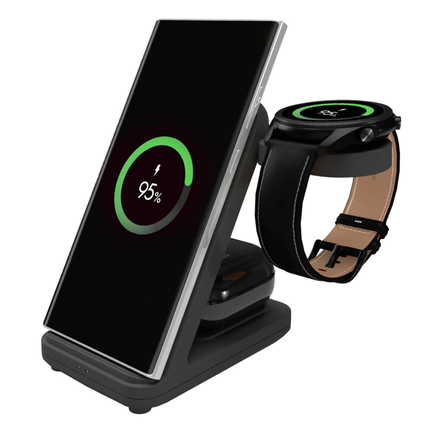 Fixed Powerstasjon 3-in-1 Ladestasjon for Samsung