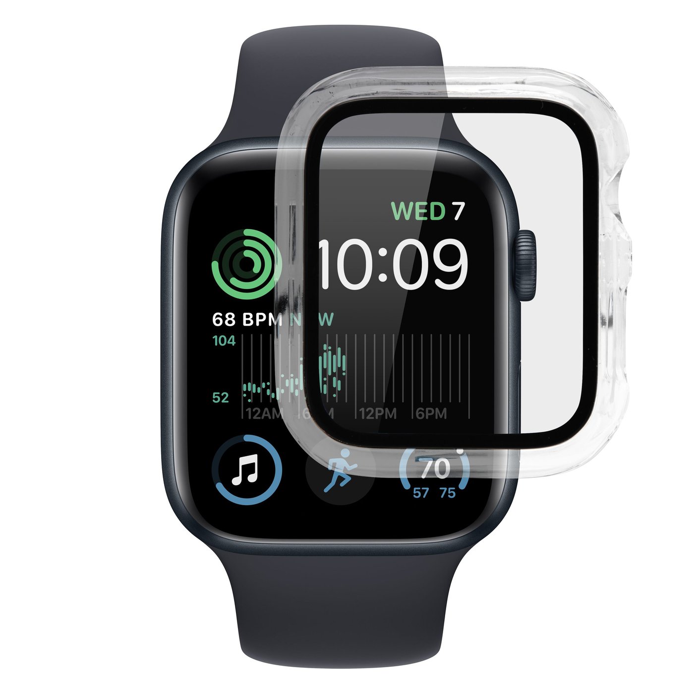 Linocell Beskyttelse for Apple Watch med skjermbeskytter 44 mm