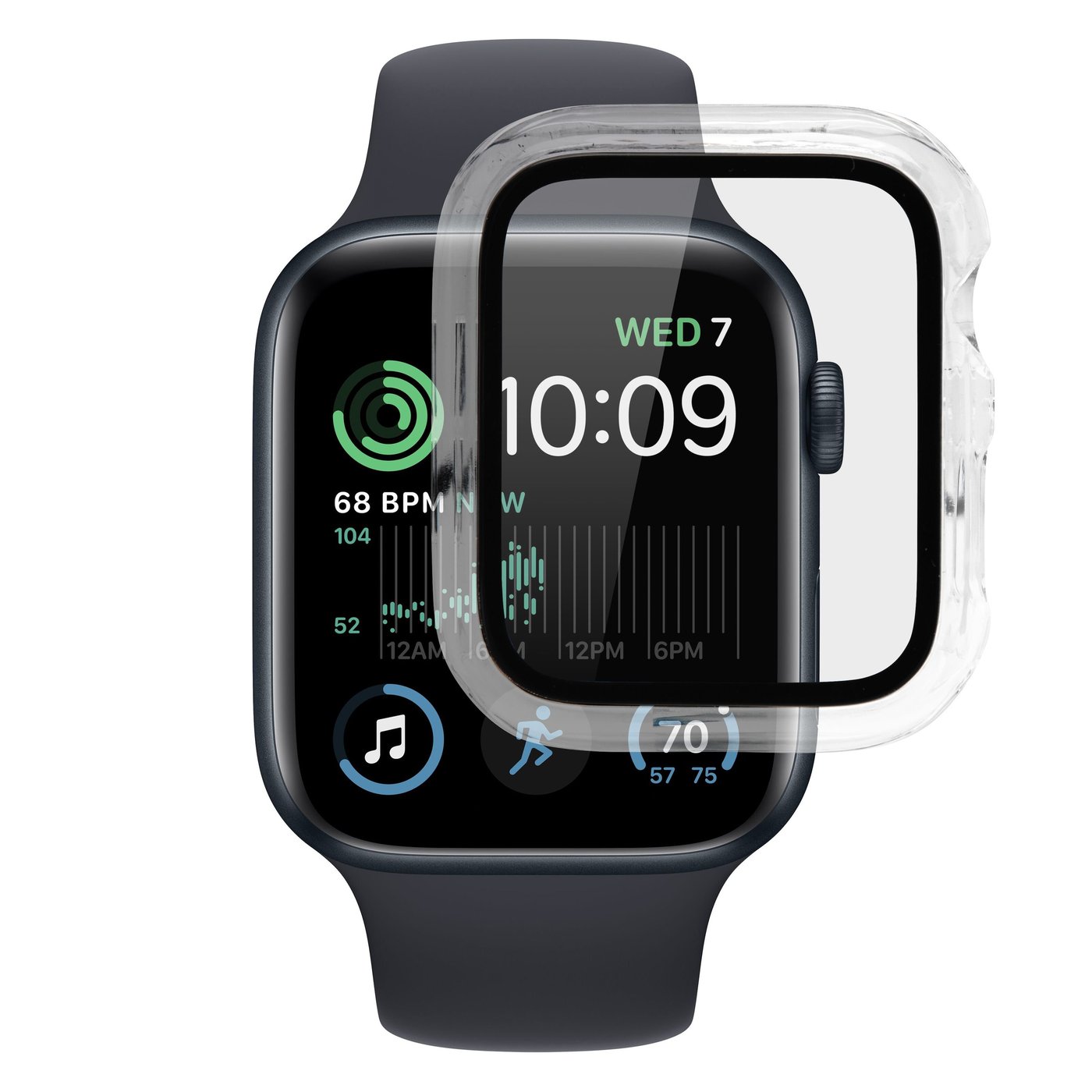 Linocell Beskyttelse for Apple Watch med skjermbeskytter 44 mm