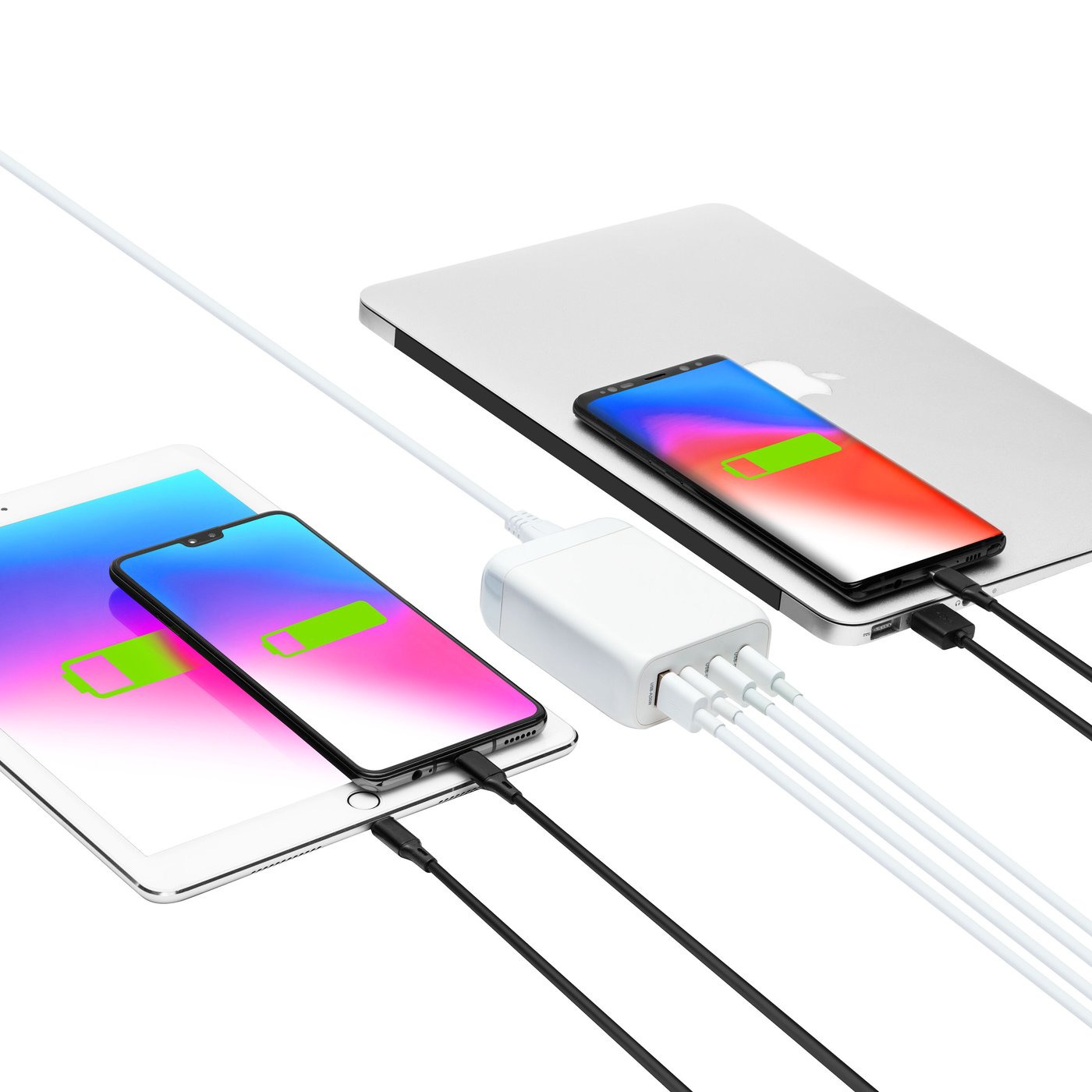 Linocell Premium GaN Multiladdare PD 3.0 100 W Vit