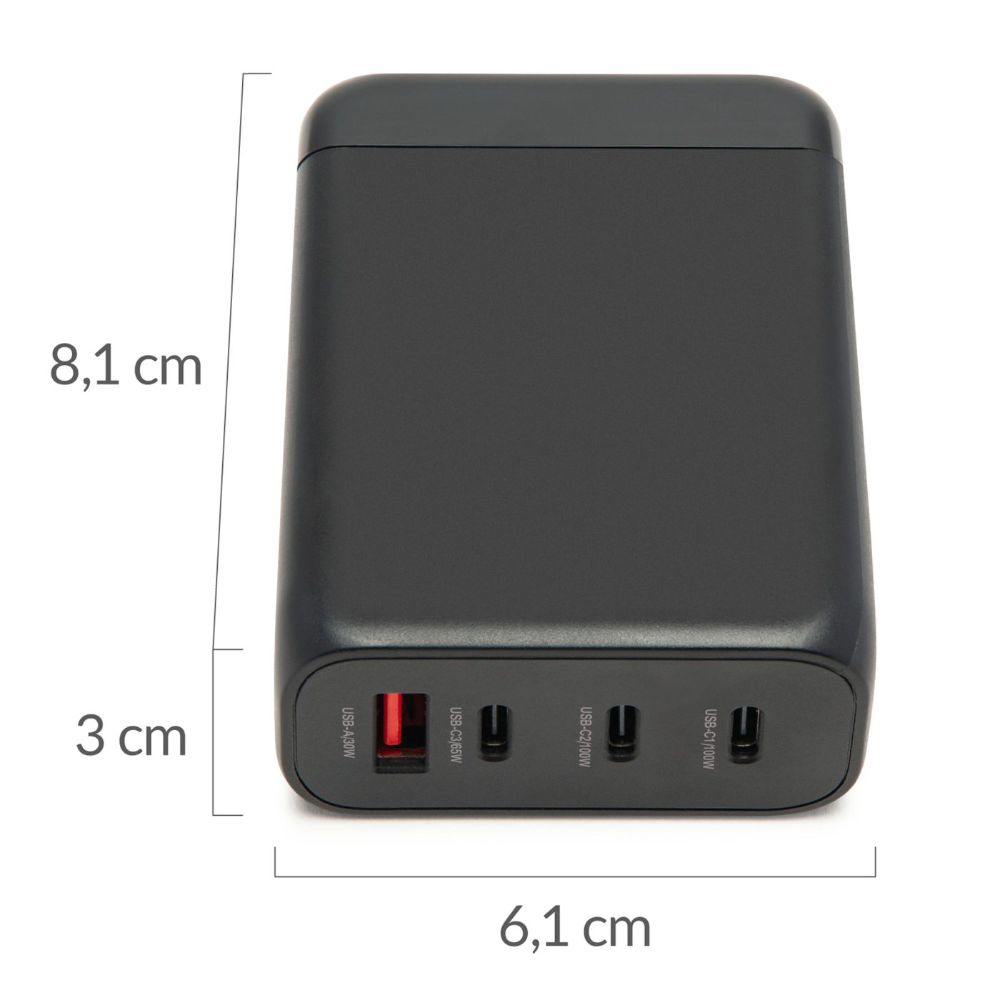 Linocell Premium GaN Multiladdare PD 3.0 100 W Svart