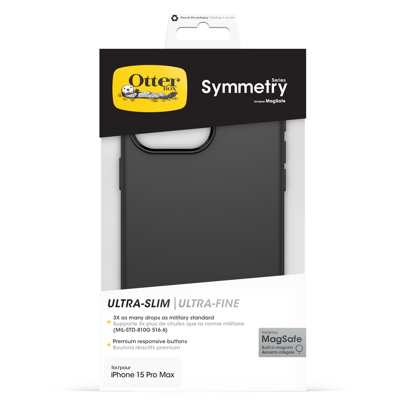 Otterbox Symmetry Magsafe för iPhone 15 Pro Max Svart