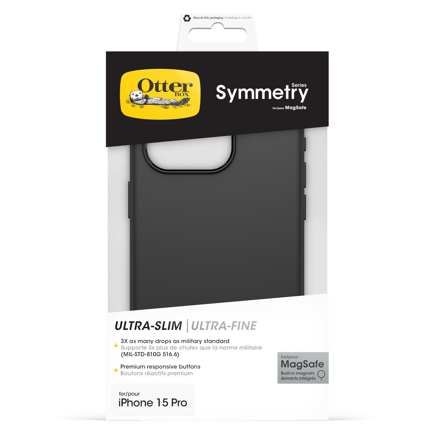 Otterbox Symmetry Magsafe för iPhone 15 Pro Svart