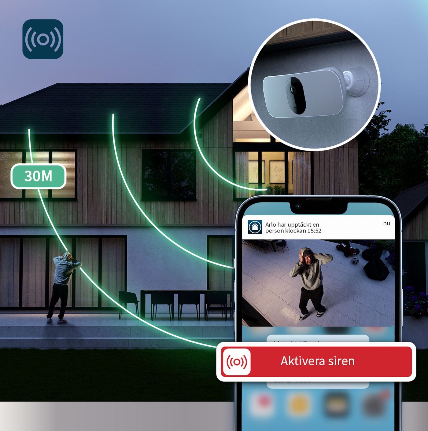 Arlo Pro 3 Floodlight Trådlös Övervakningskamera