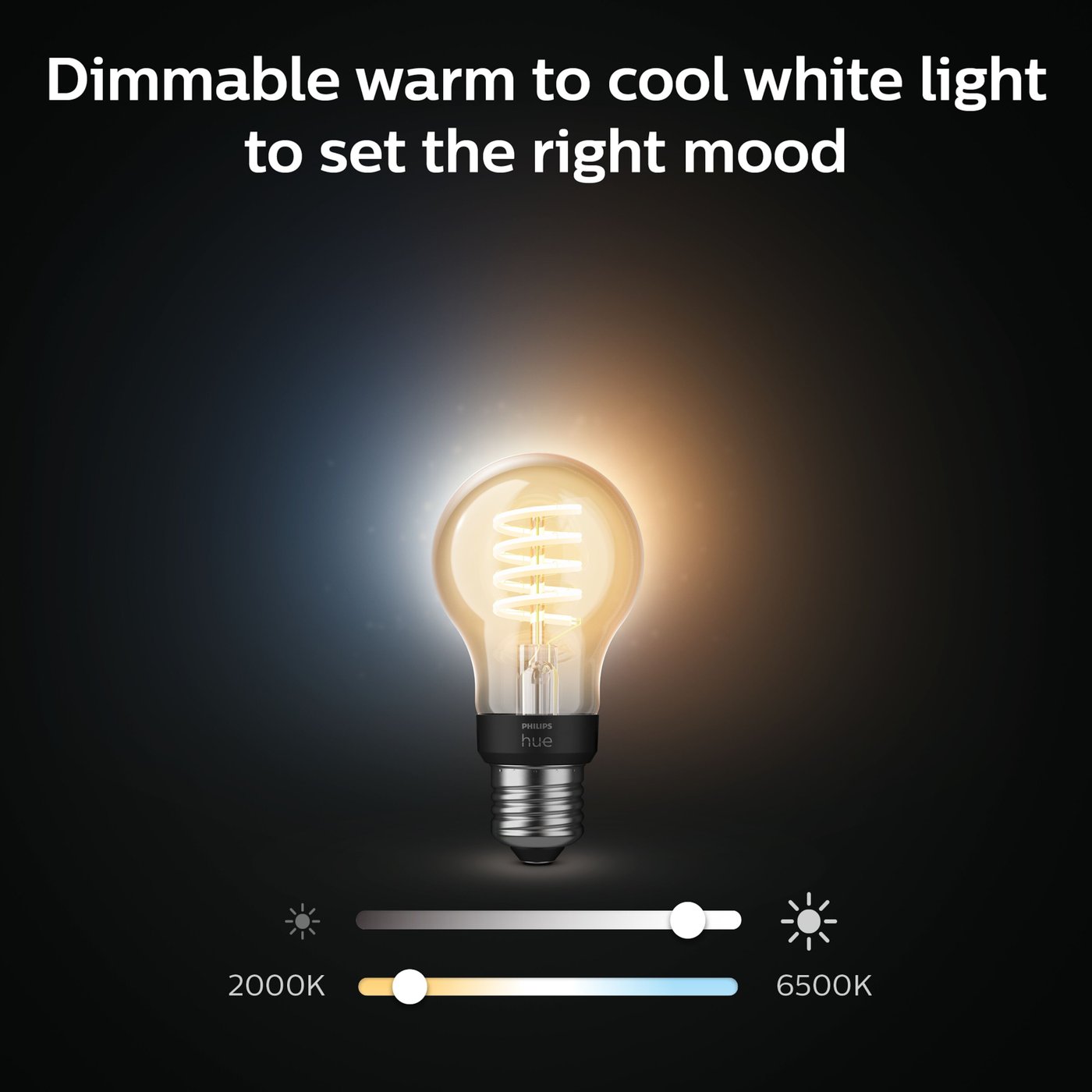 Philips Hue Filament A60 E27 Smart LED-pære 550 lm
