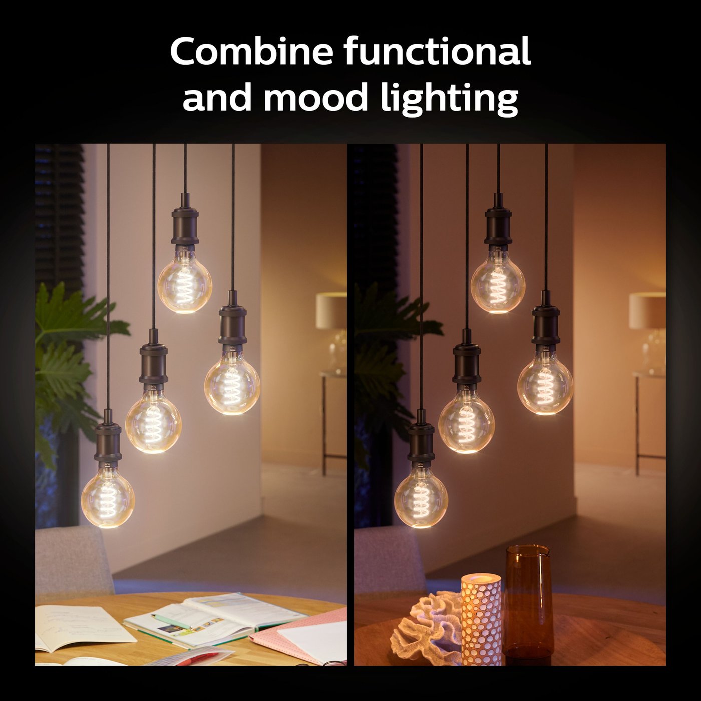 Philips Hue Filament G93 E27 Smart LED-pære 550 lm