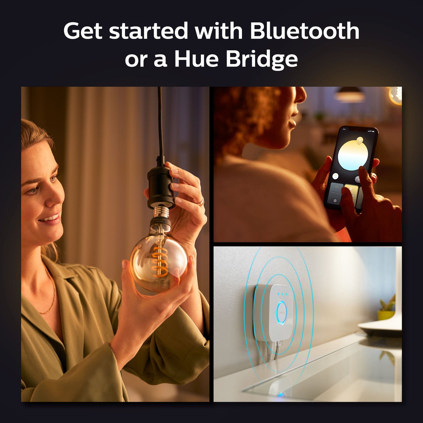 Philips Hue Filament G93 E27 Smart LED-pære 550 lm