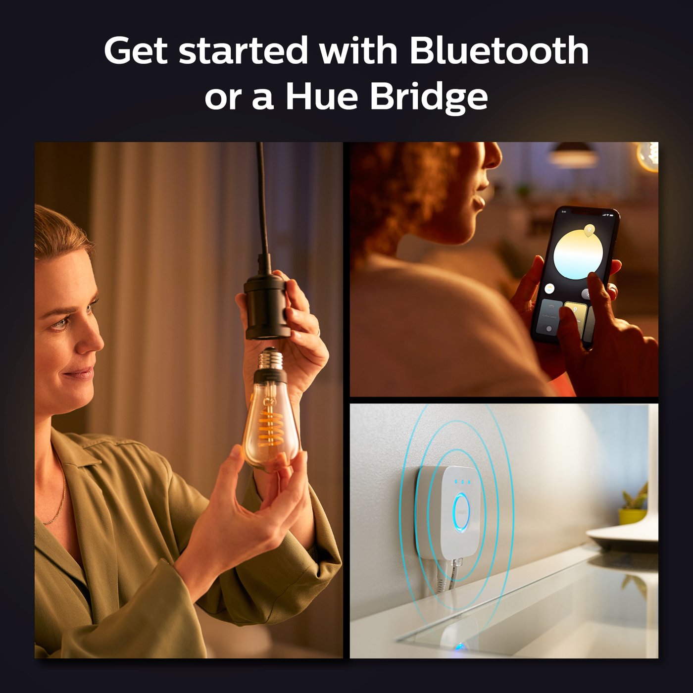 Philips Hue Filament ST64 E27 Smart LED-pære 550 lm