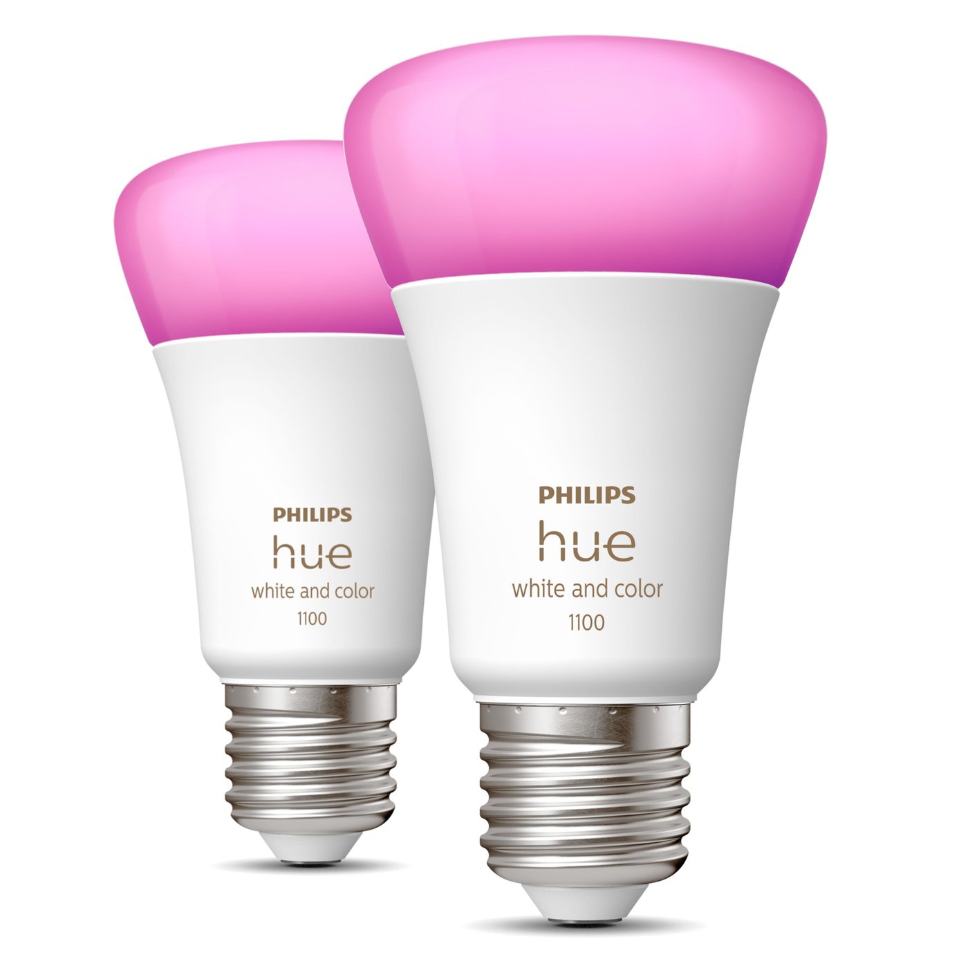 Philips Hue Color Ambiance Smart LED-pære E27 1100 lm 2-pk.