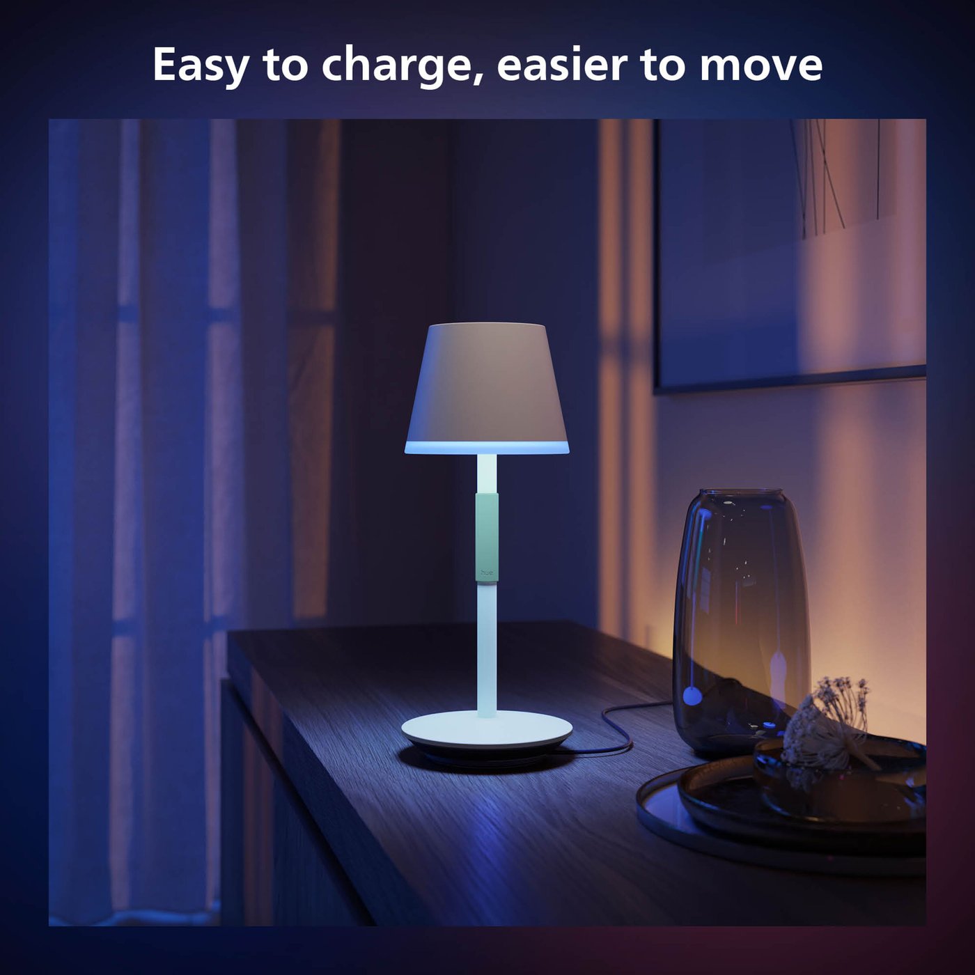 Philips Hue Hue Go Portabel bordlampe 530 lm Hvit