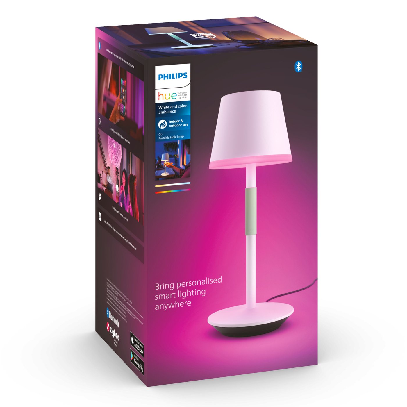 Philips Hue Hue Go Portabel bordlampe 530 lm Hvit