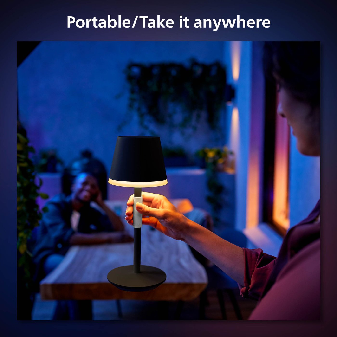 Philips Hue Hue Go Portabel bordlampe 530 lm Svart