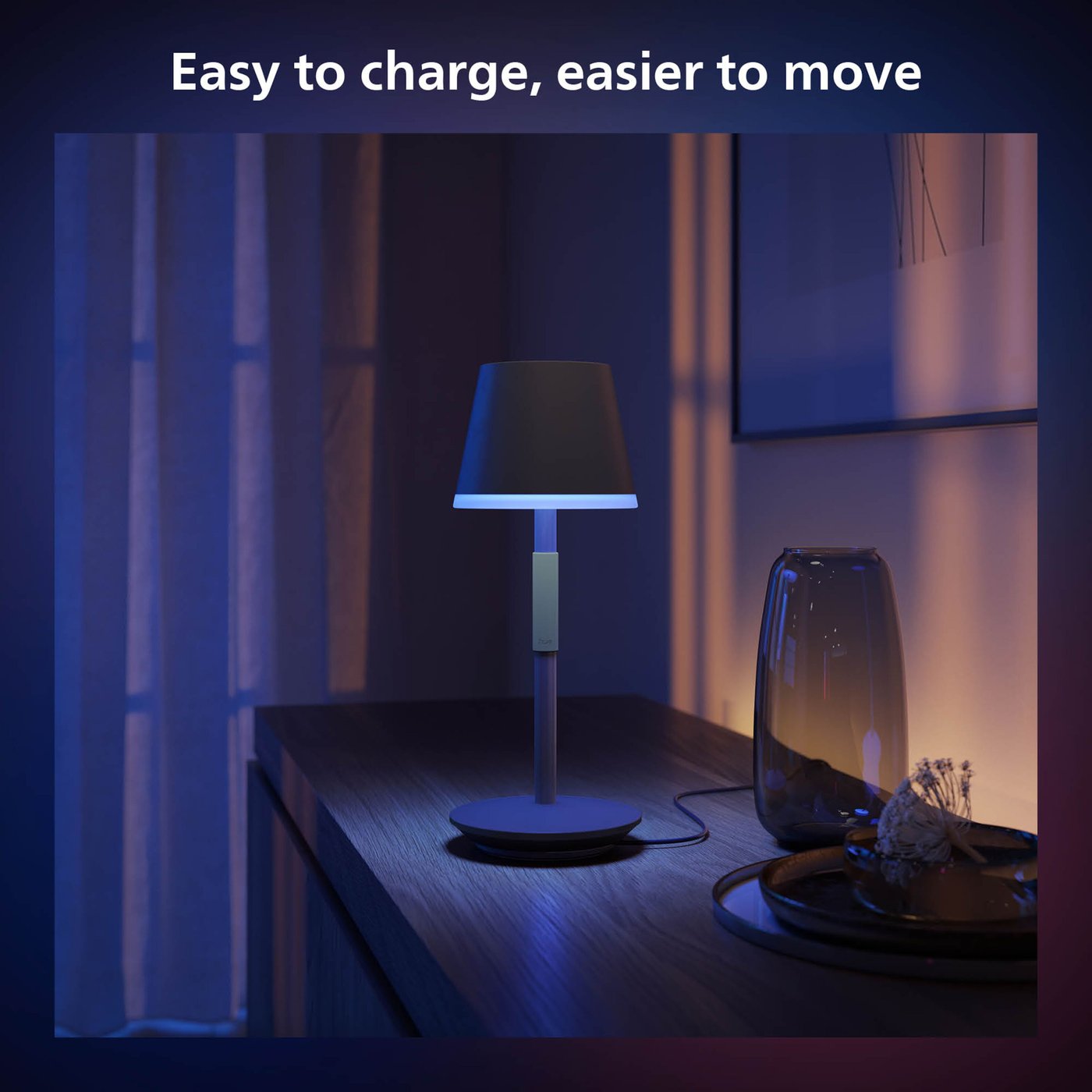 Philips Hue Hue Go Portabel bordlampe 530 lm Svart