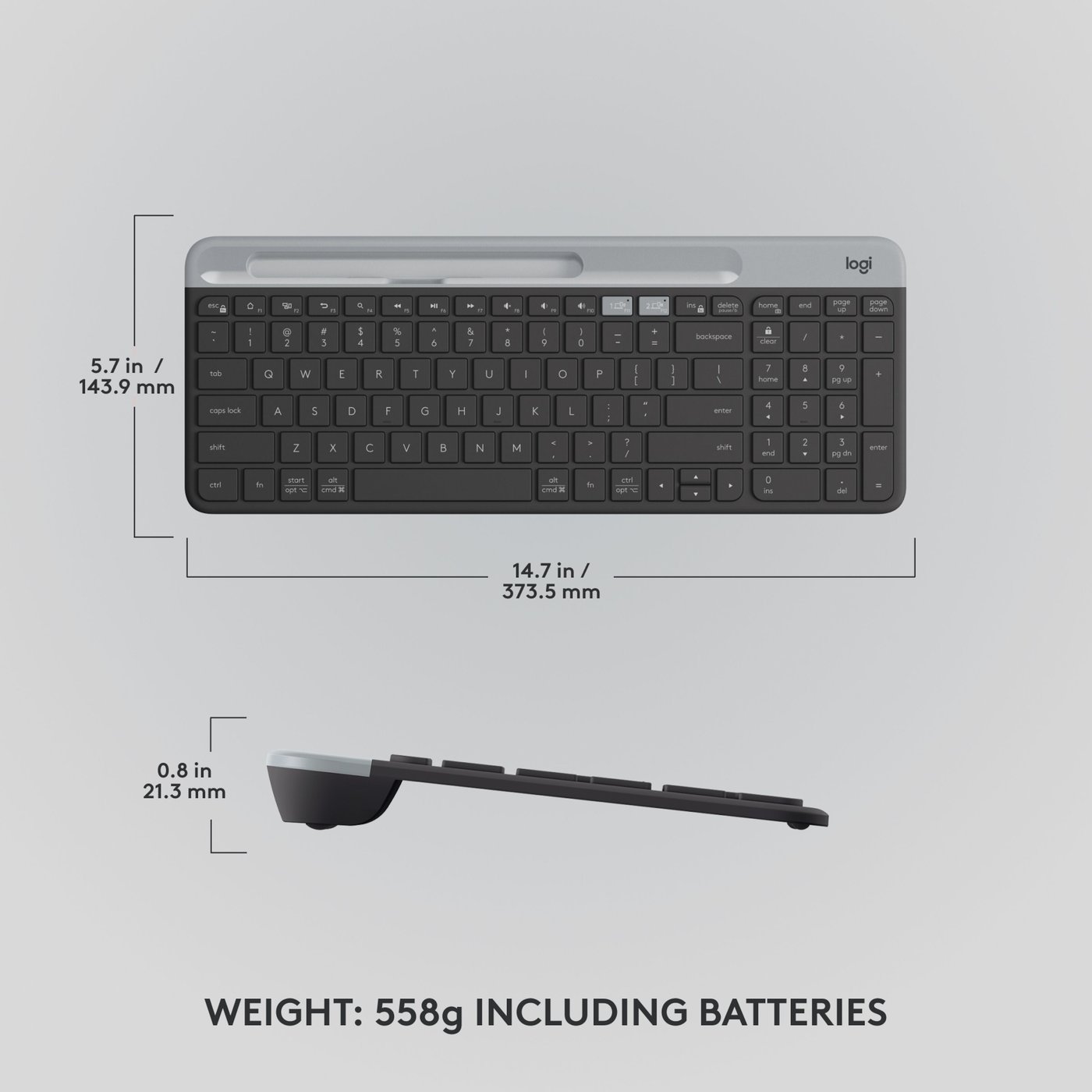 Logitech K580 Slim Trådlöst tangentbord