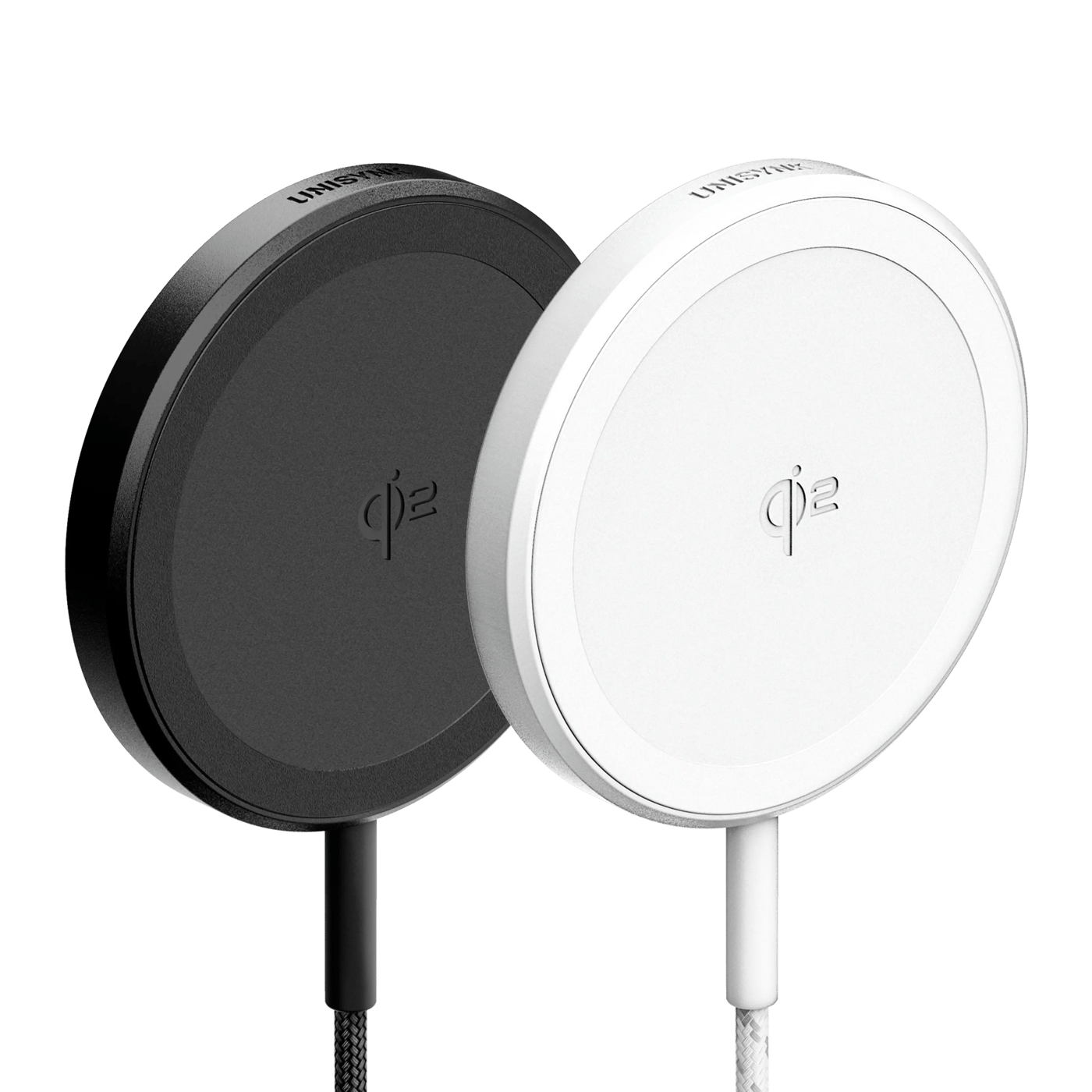 Unisynk Trådløs magnetisk lader med Qi2 15 W Hvit