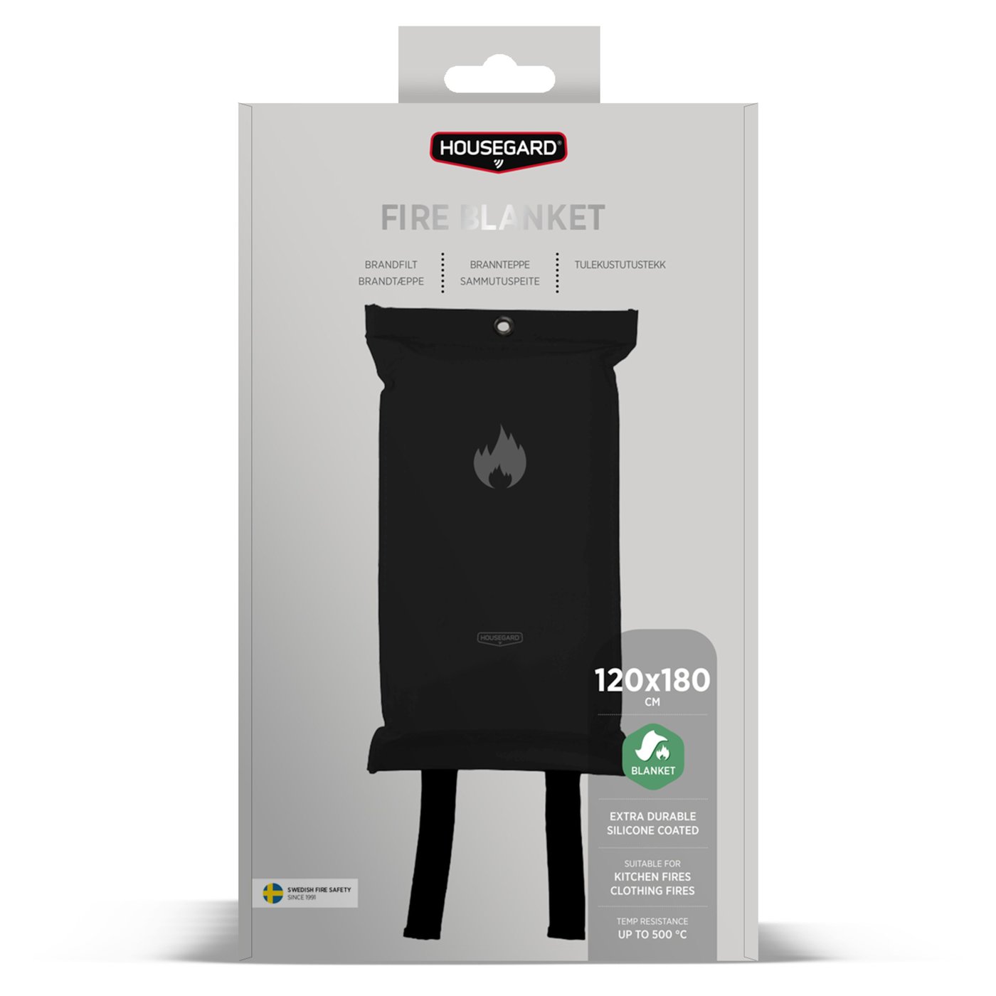 Housegard Brandfilt Design Edition 120x180 cm Svart