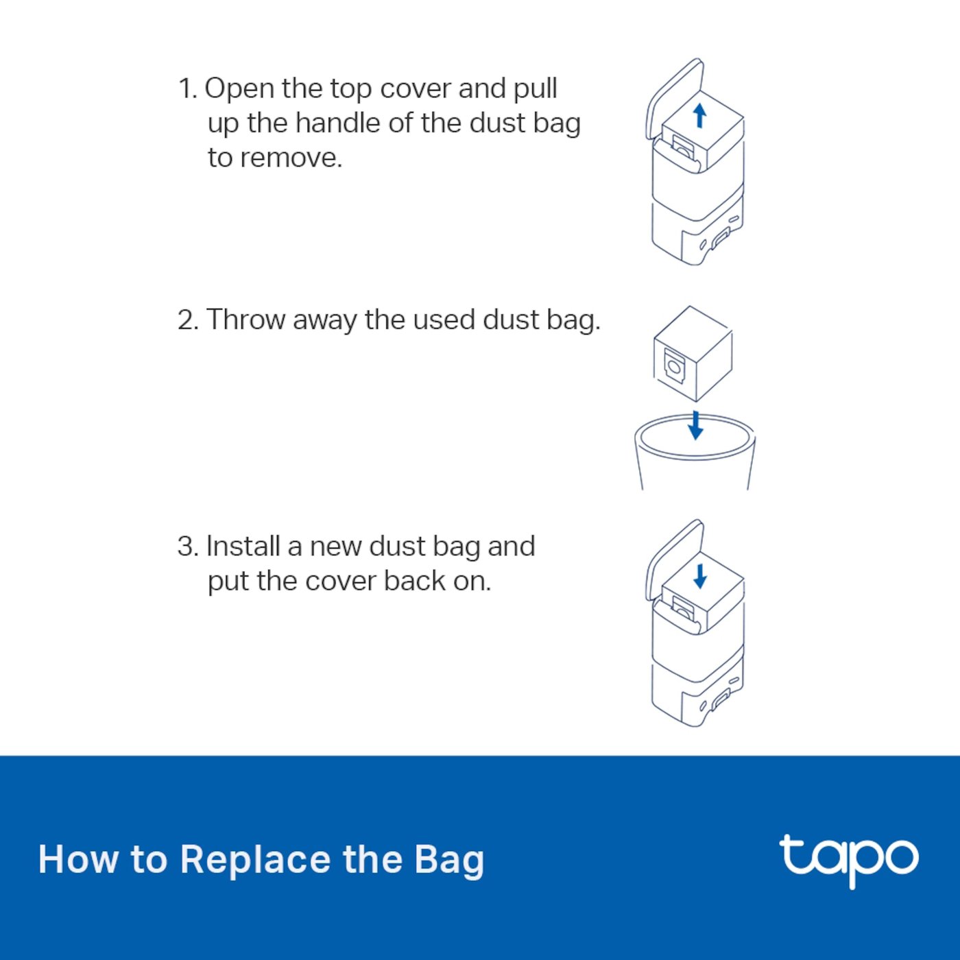 TP-link Tapo Støvsugerposer til RV 20 Mop Plus 3-pk.