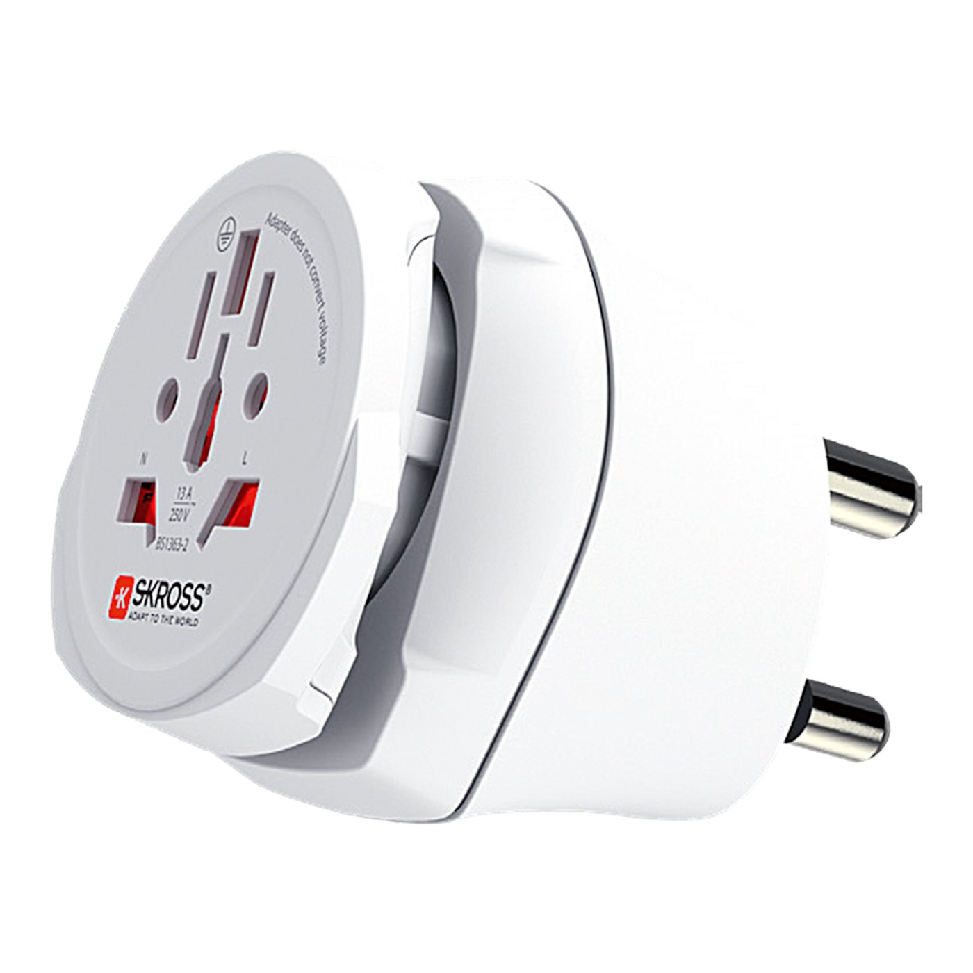 Skross Universelt jordet reiseadapter til Sør-Afrika og Europa