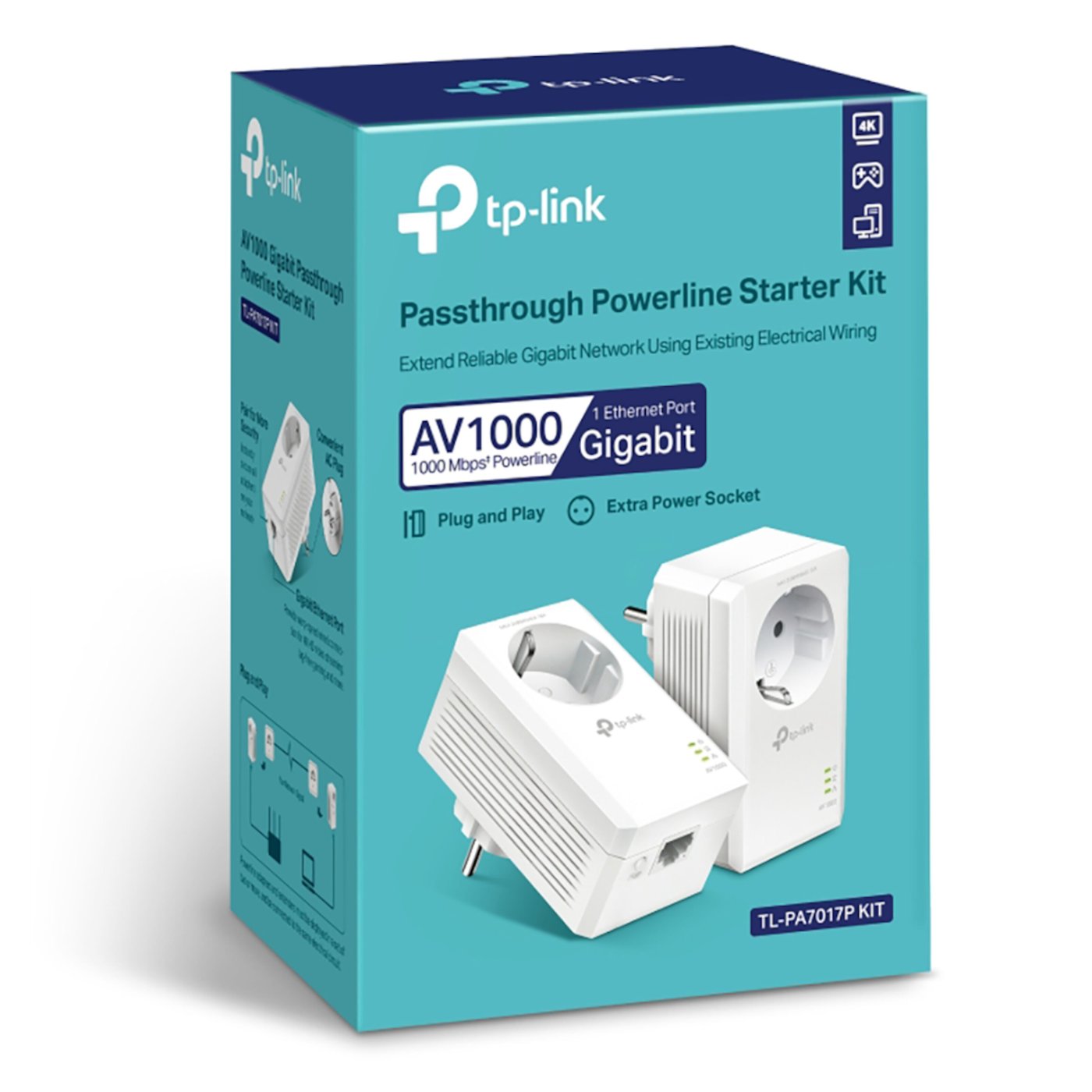 TP-link TL-PA7017P KIT Homeplug 1 Gb/s 2-pk.