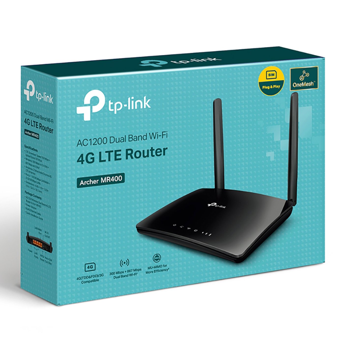 TP-link Archer MR400 4G-ruter med modem AC1200