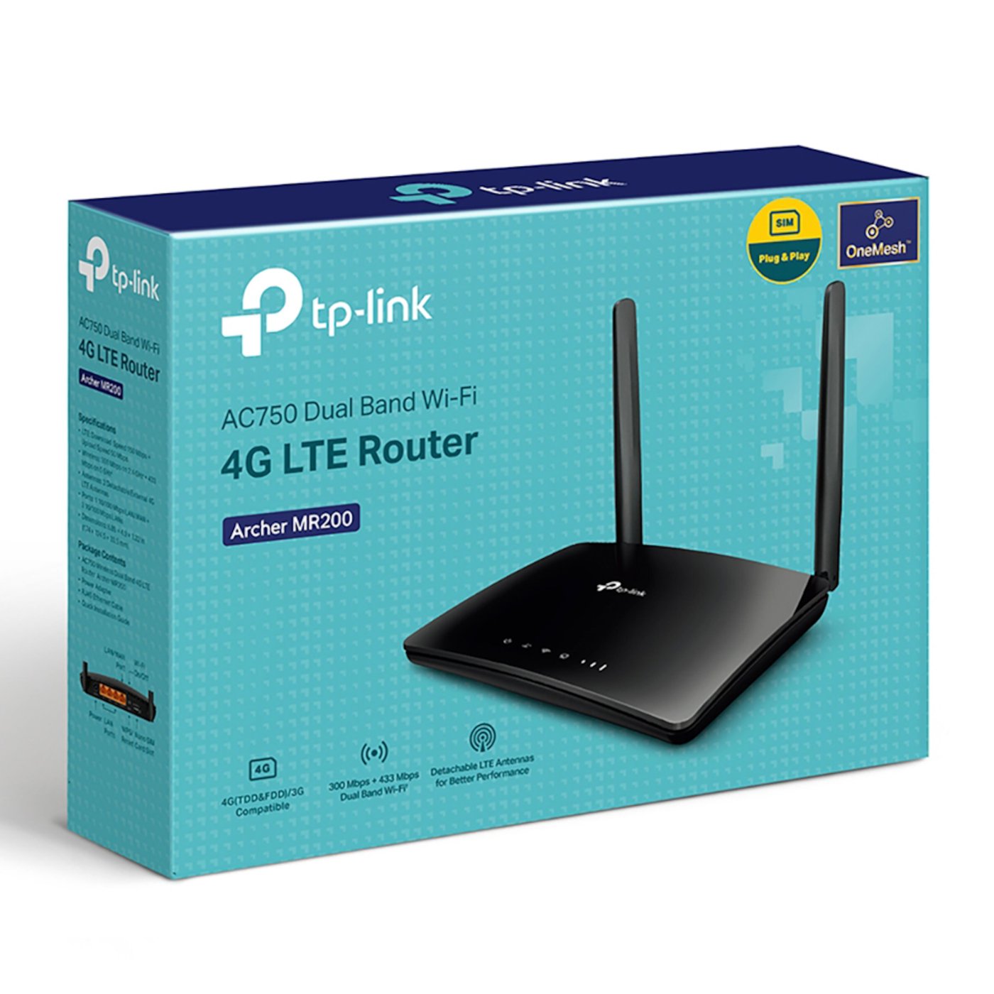 TP-link Archer MR200 4G-ruter med modem AC750