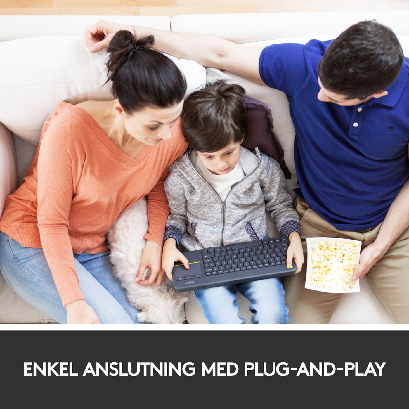 Logitech K400 Plus Trådlöst tangentbord med Touchpad