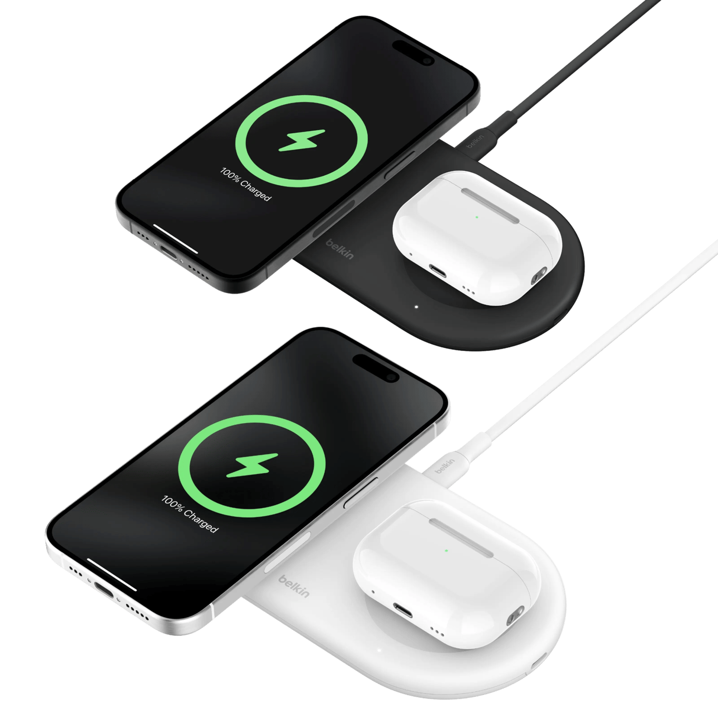 Belkin BoostCharge Pro 2-i-1 med Qi2 15 W Svart